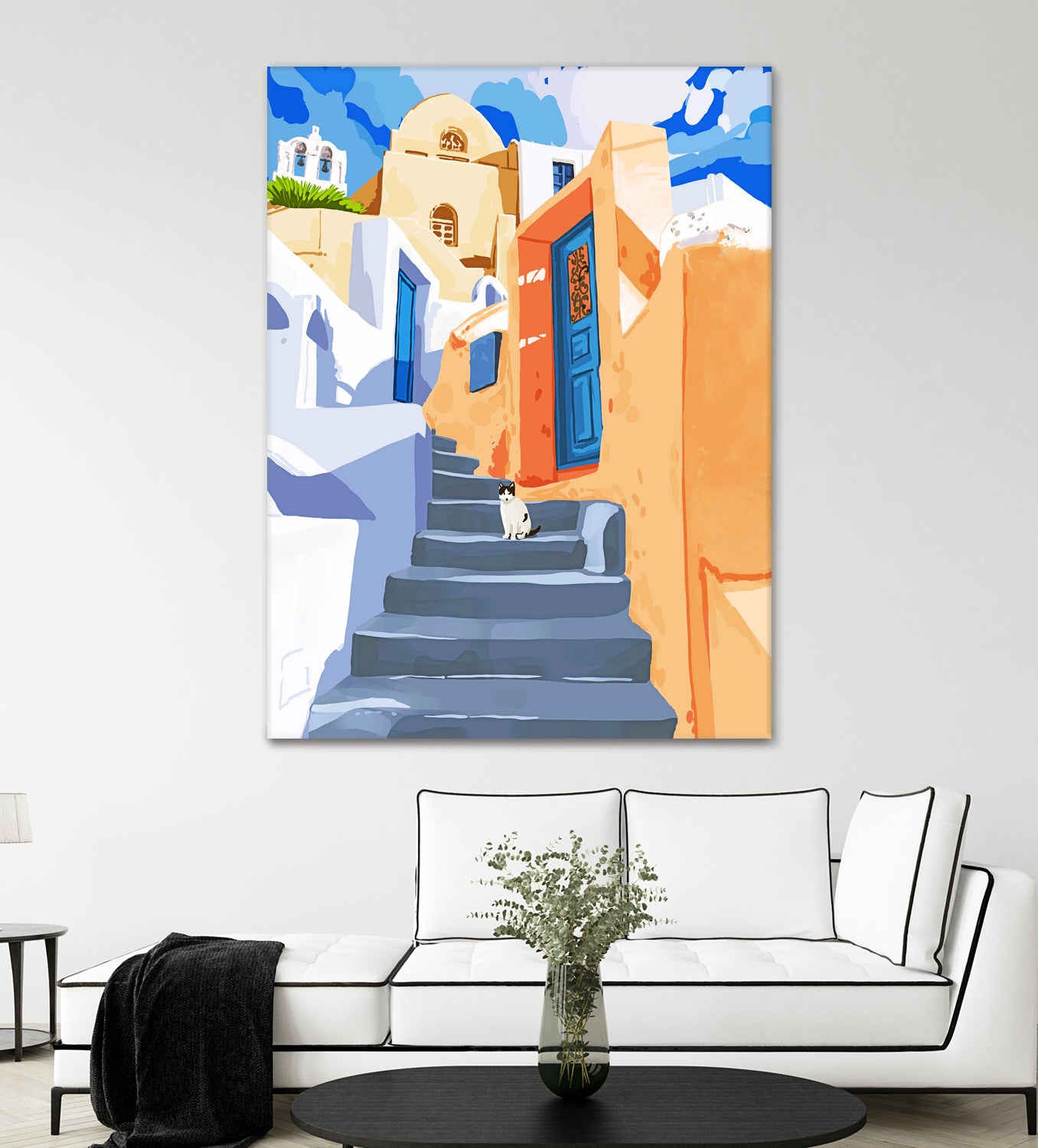 Cat in Greece by 83 Oranges on GIANT ART - orange digital greece