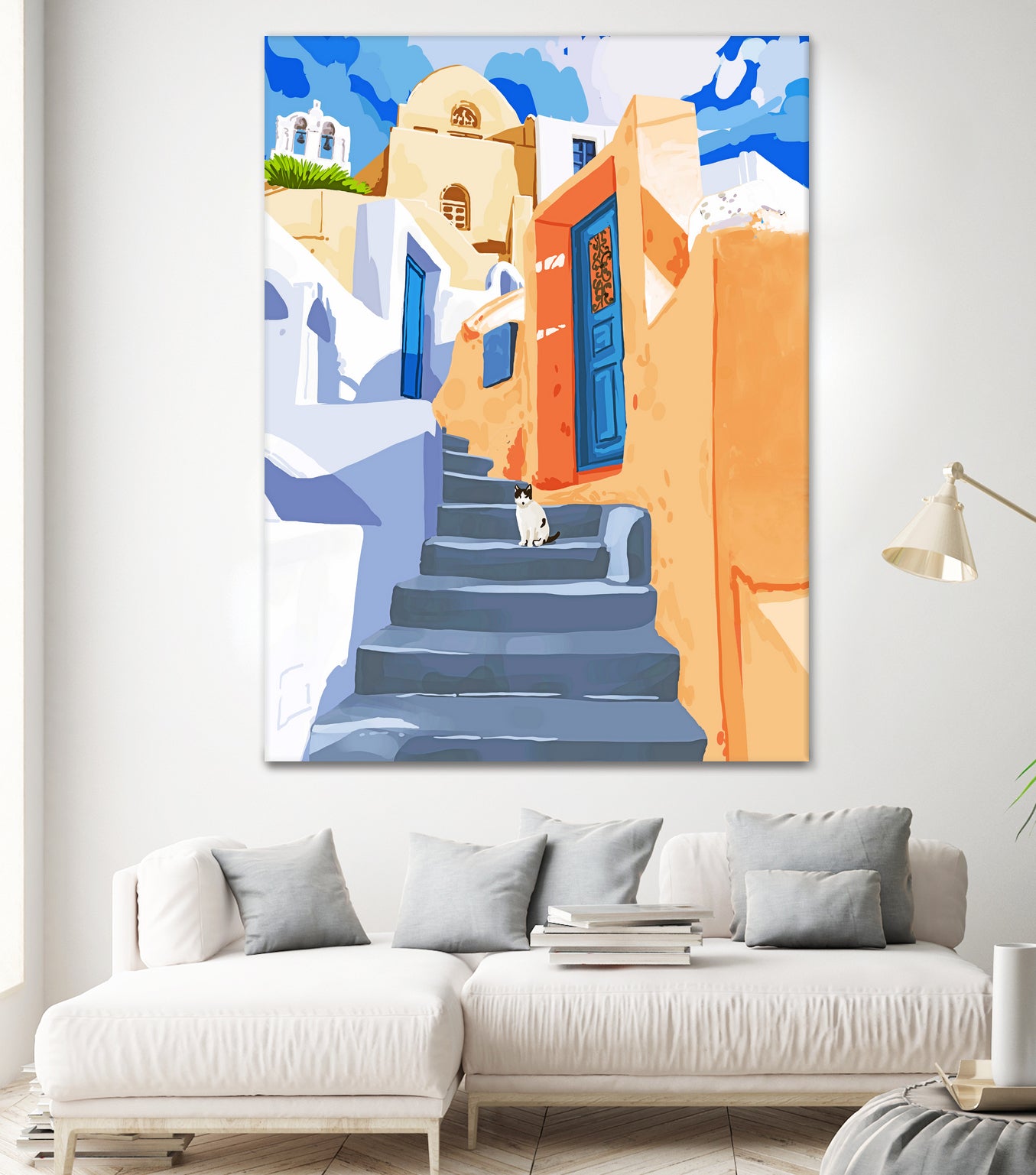 Cat in Greece by 83 Oranges on GIANT ART - orange digital greece