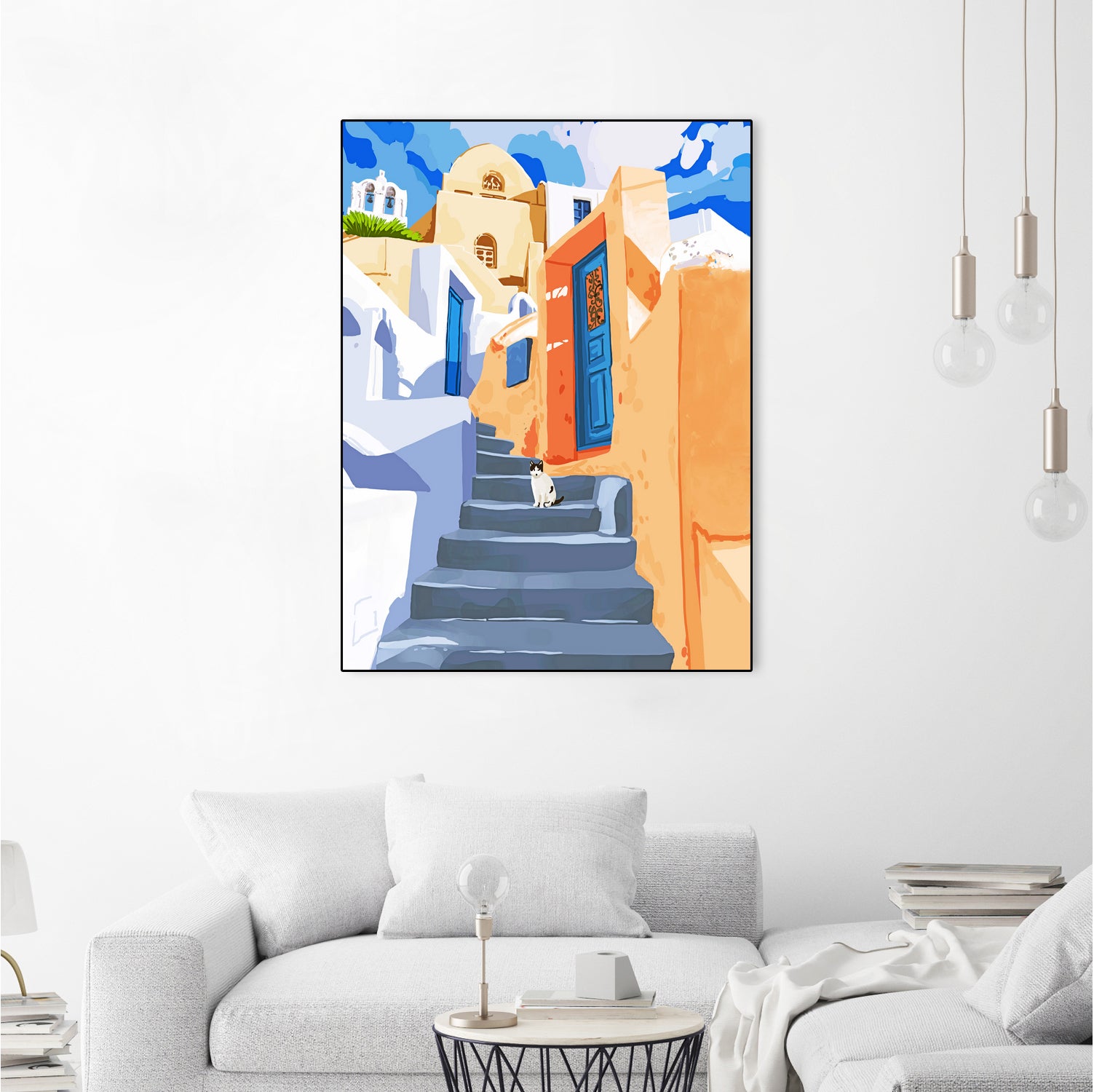 Cat in Greece by 83 Oranges on GIANT ART - orange digital greece