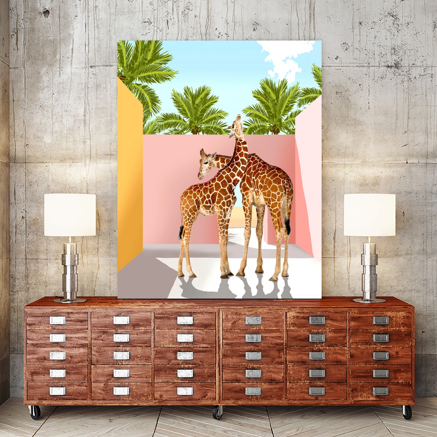 Giraffe Villa by 83 oranges on GIANT ART - multi digital giraffe