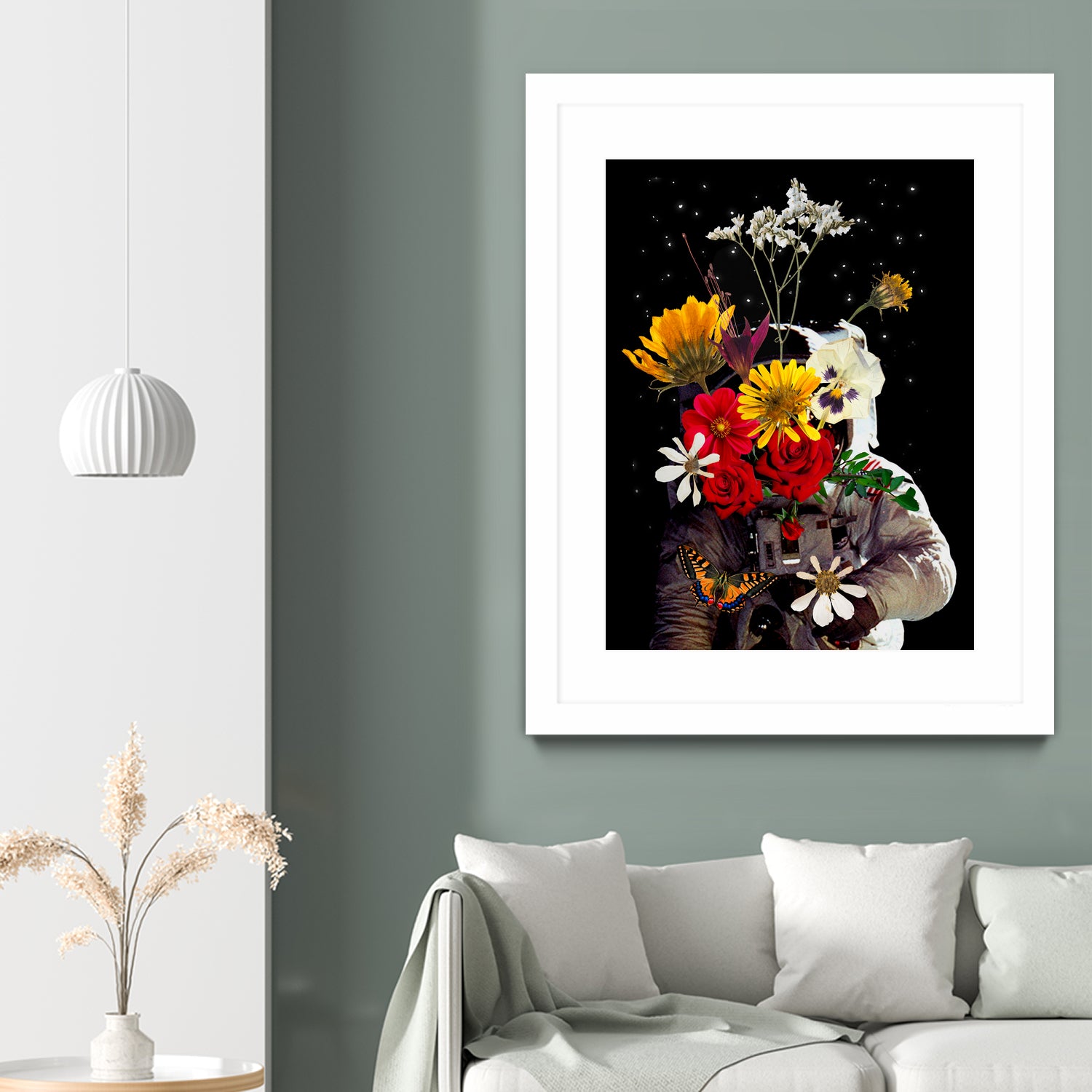 Astronaut with Flowers by Edson Ramos on GIANT ART