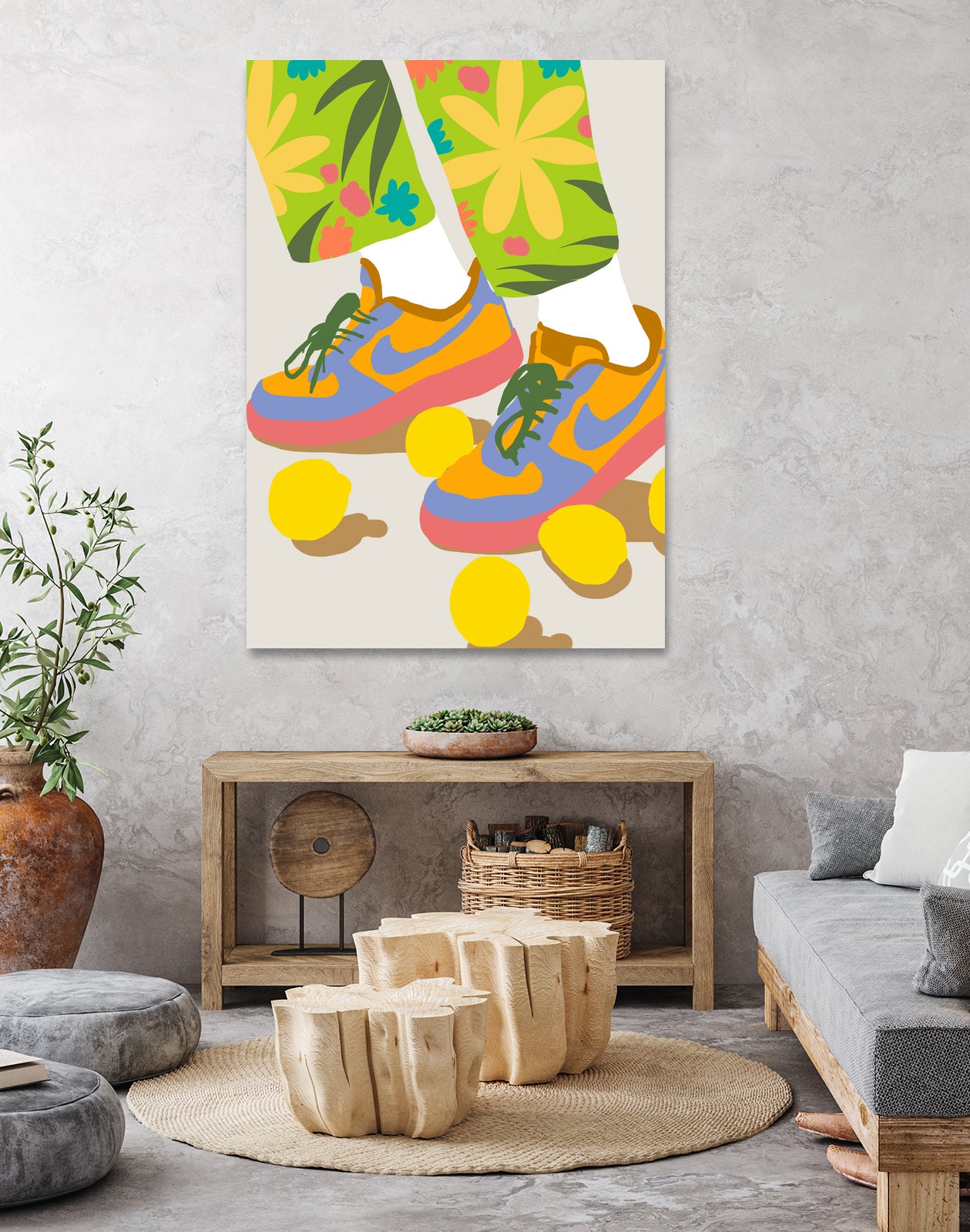 Easy Peasy Lemon Squeezy by 83 oranges on GIANT ART - orange digital rollerskates