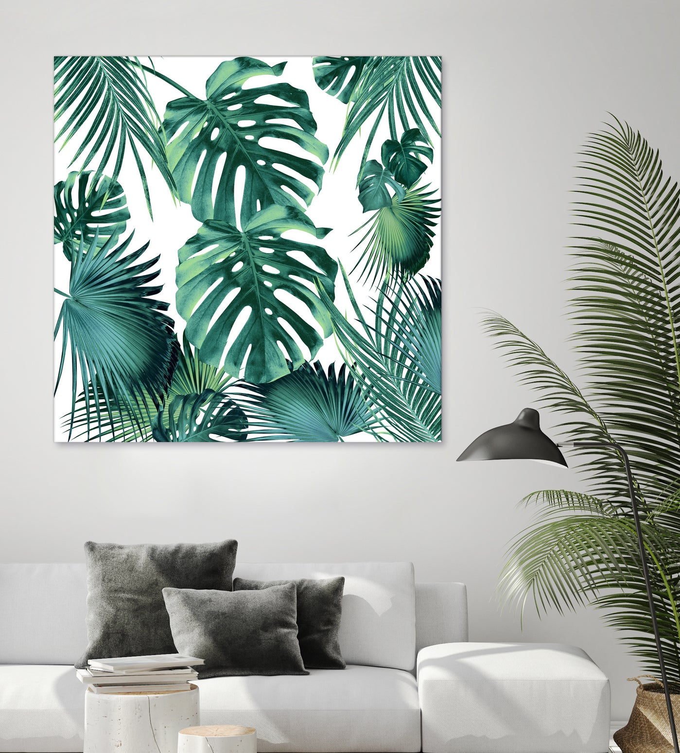 Tropical Summer Leaves Jungle Pattern #1 #tropical #decor by Anita & Bella Jantz on GIANT ART - green photo illustration