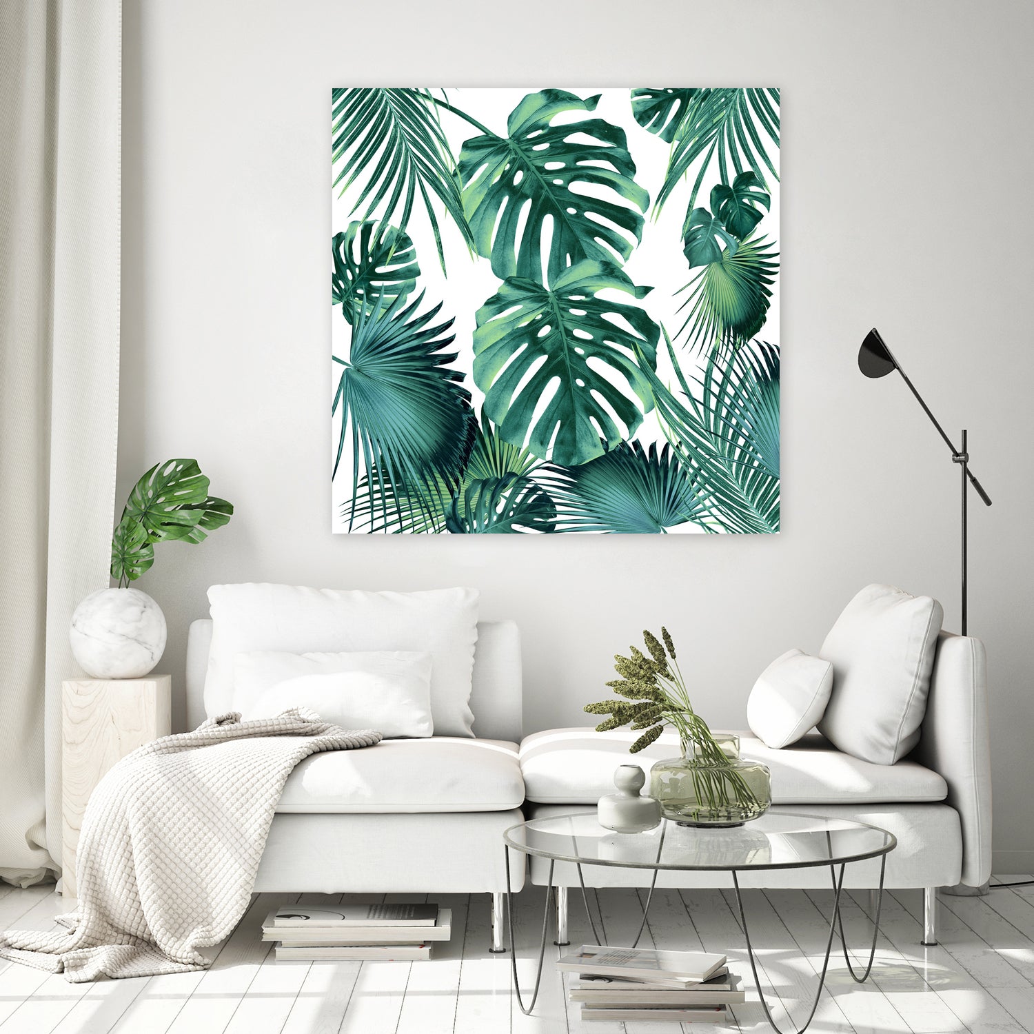 Tropical Summer Leaves Jungle Pattern #1 #tropical #decor by Anita & Bella Jantz on GIANT ART - green photo illustration