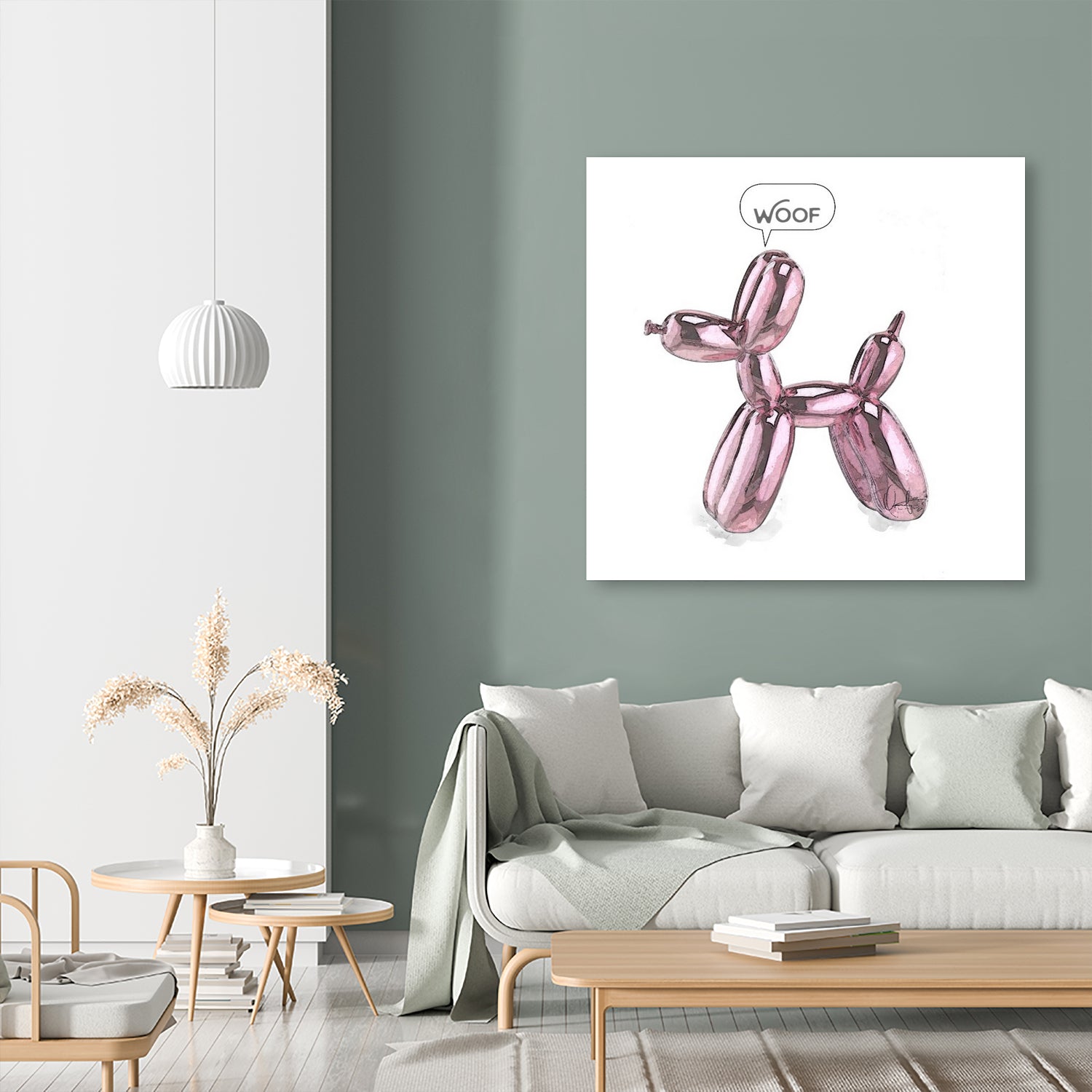 Wolfy by Oriana Cordero on GIANT ART - pink vector illustration