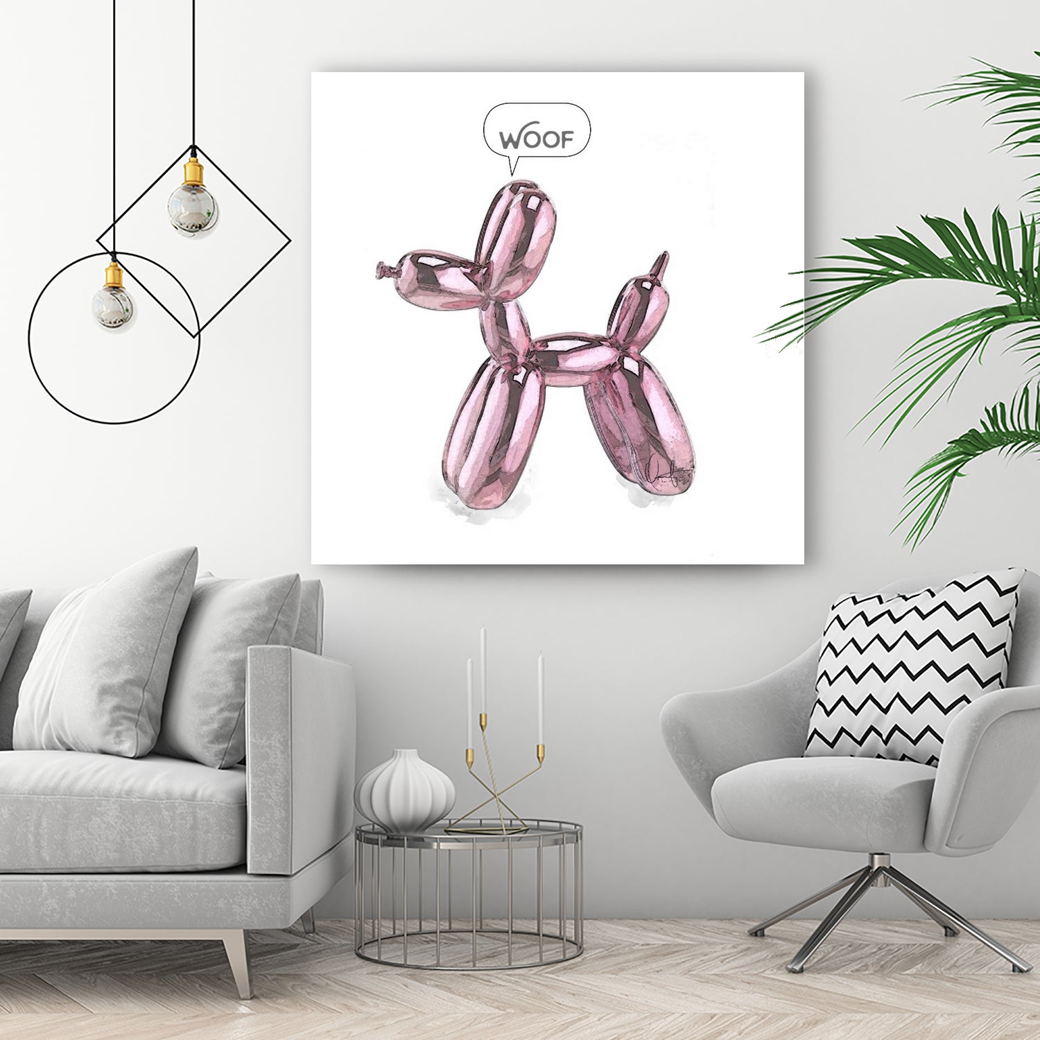 Wolfy by Oriana Cordero on GIANT ART - pink vector illustration