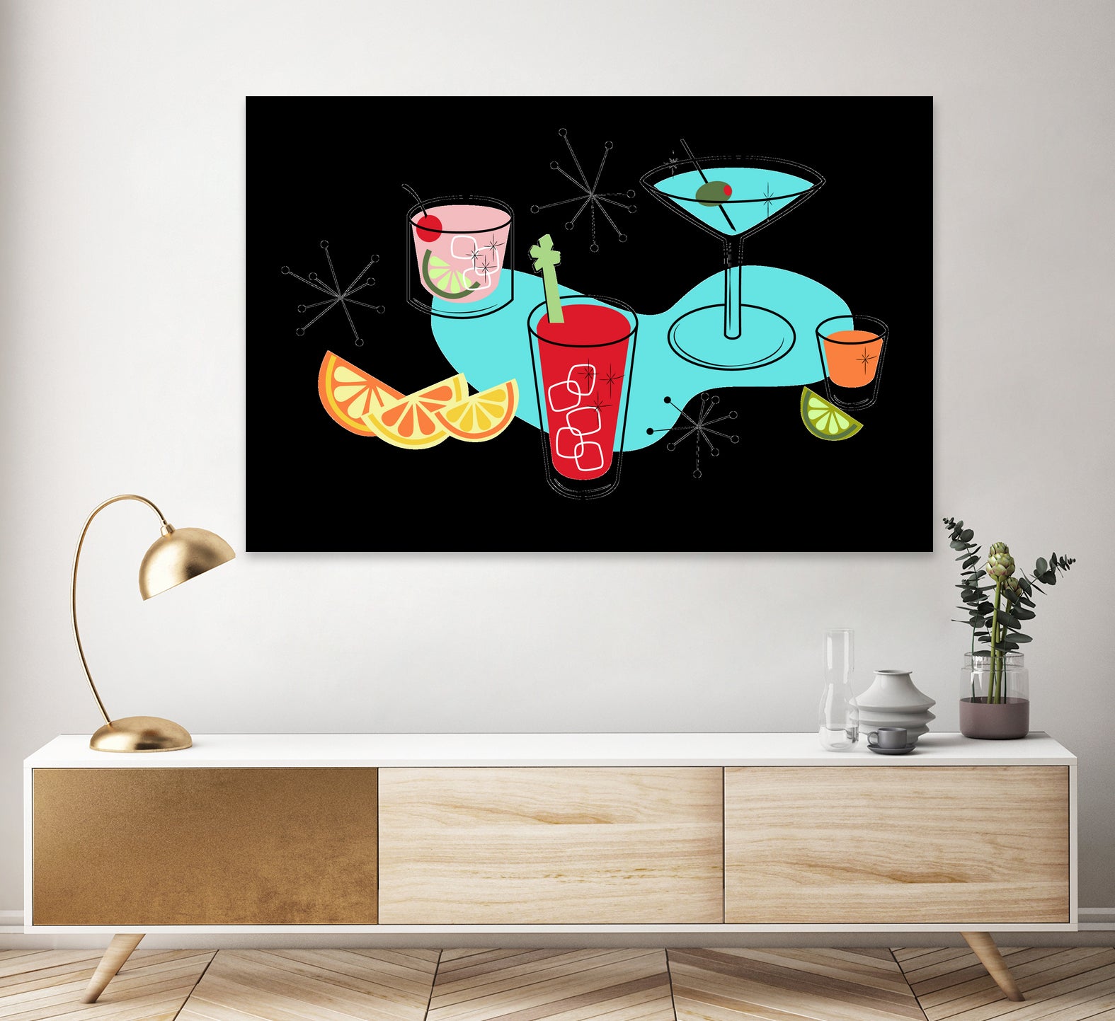 Cabo Cocktails by AMY MAXWELL on GIANT ART - red digital drawing