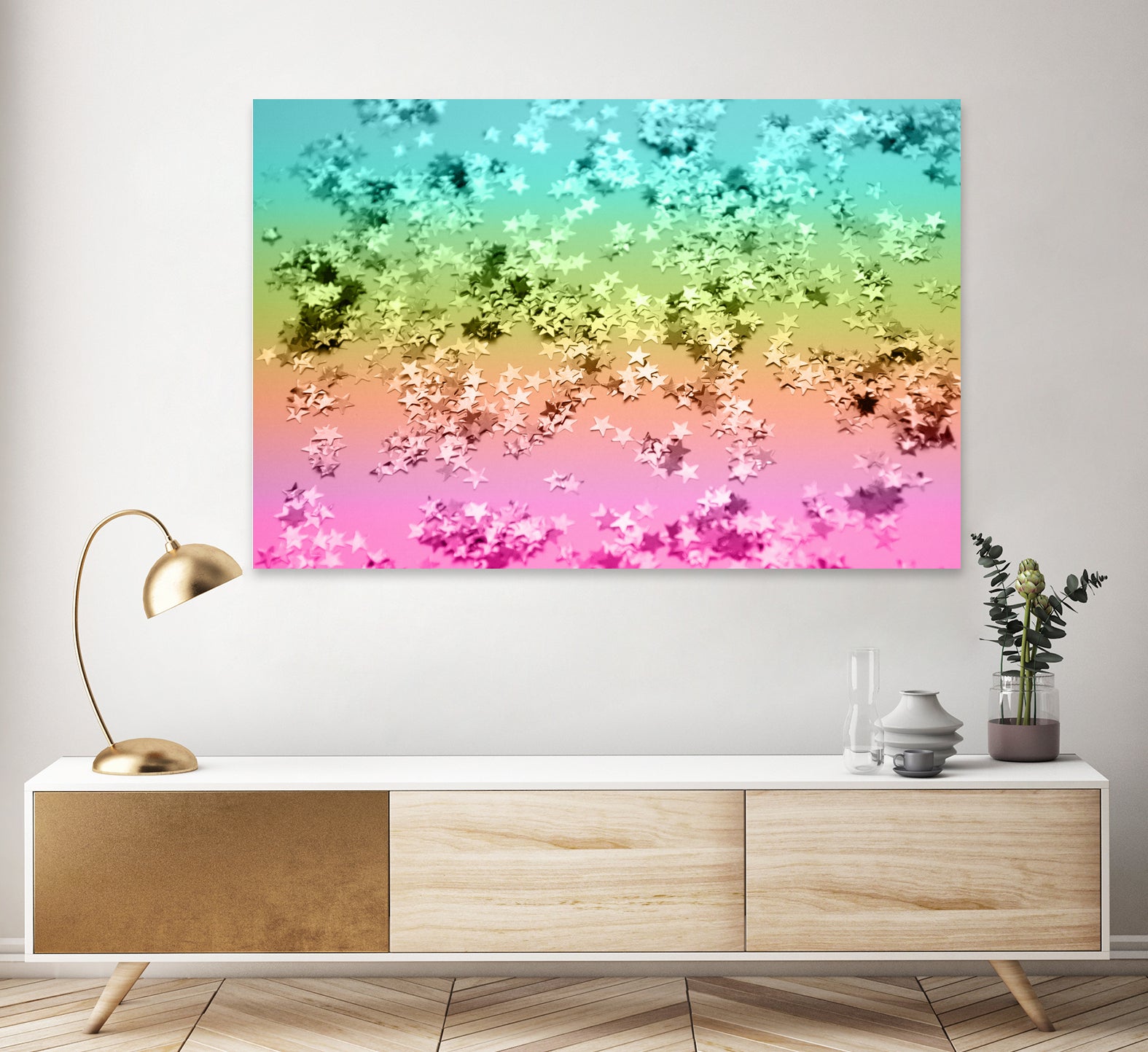 Rainbow Stars Glitter #1 #shiny #decor #art by Anita & Bella Jantz on GIANT ART - yellow photo manipulation