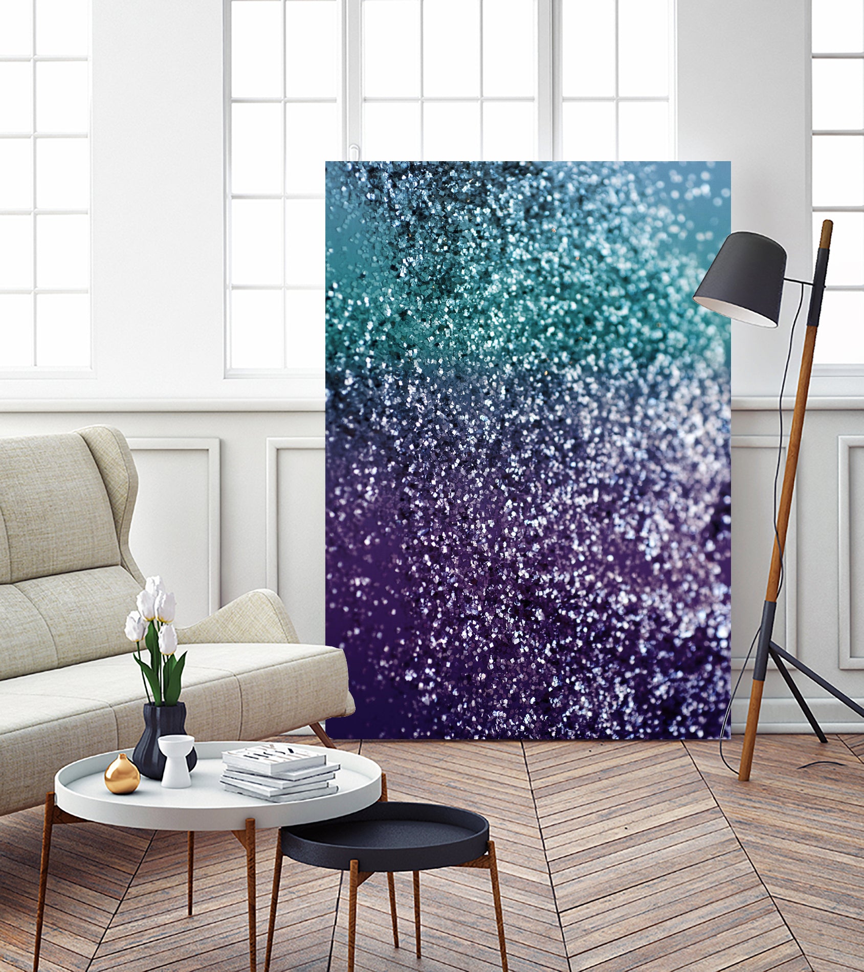 Aqua Purple Ombre Glitter #1 #decor #art by Anita & Bella Jantz on GIANT ART - blue photo manipulation