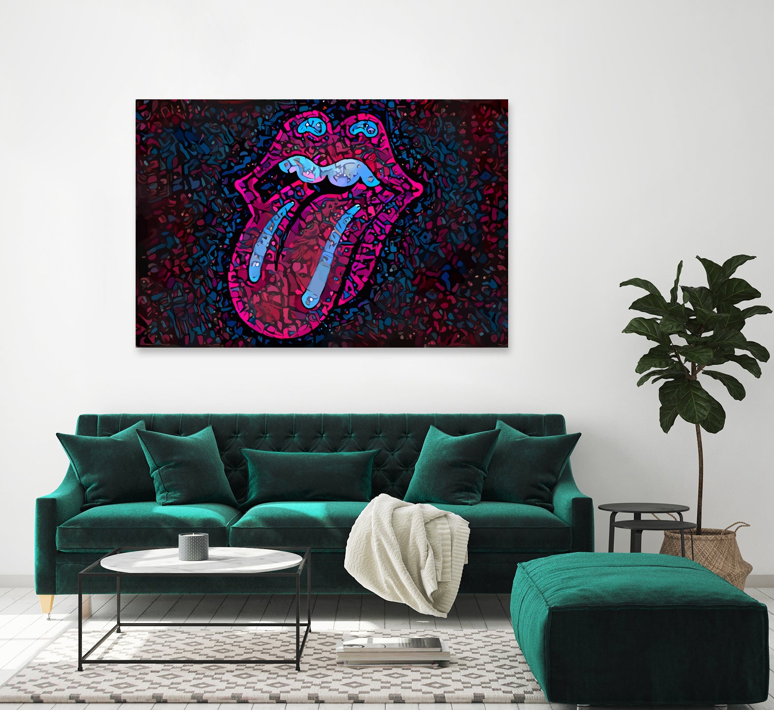 Rolling Sweet Mouth by Christian Velazquez on GIANT ART - pink digital painting