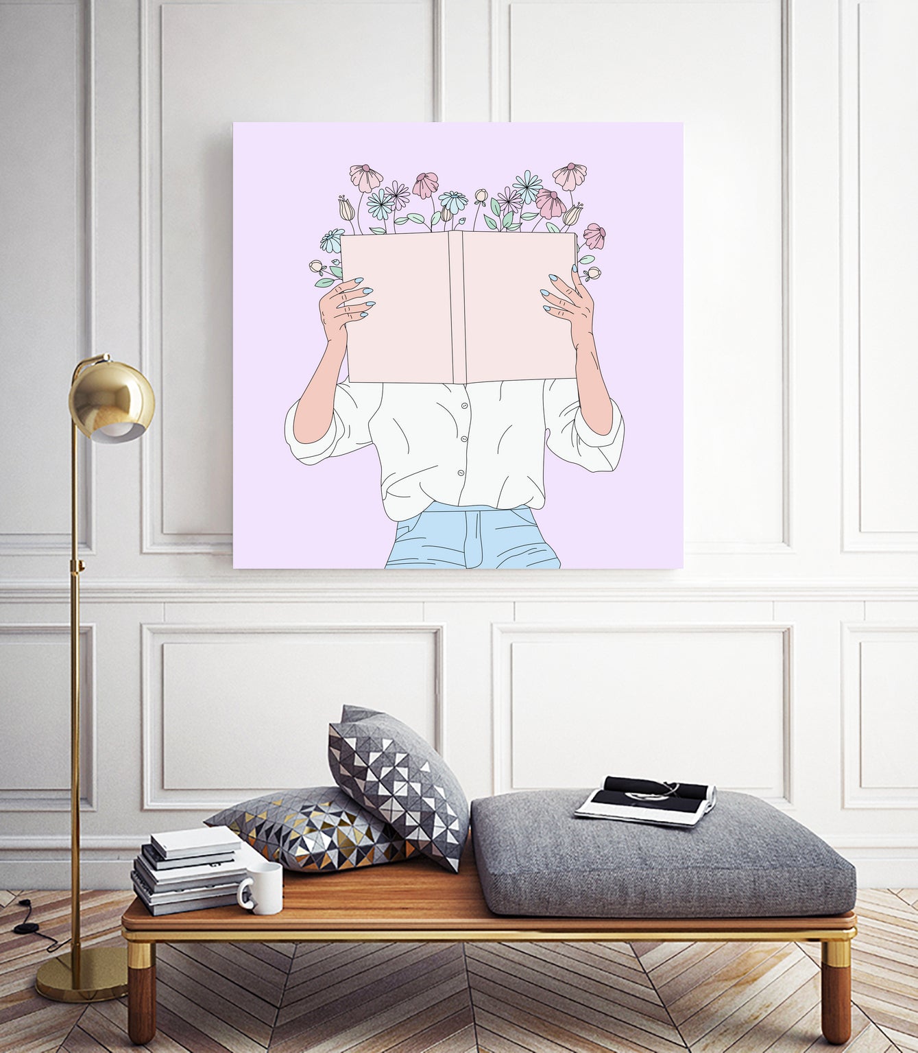 Read All About It by Natalie Label on GIANT ART - fuchsia digital painting