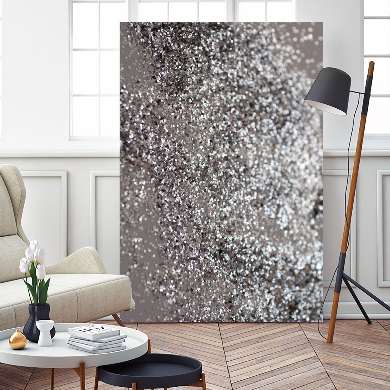 Sparkling SILVER Lady Glitter #1 #decor #art by Anita & Bella Jantz on GIANT ART - gray photo manipulation