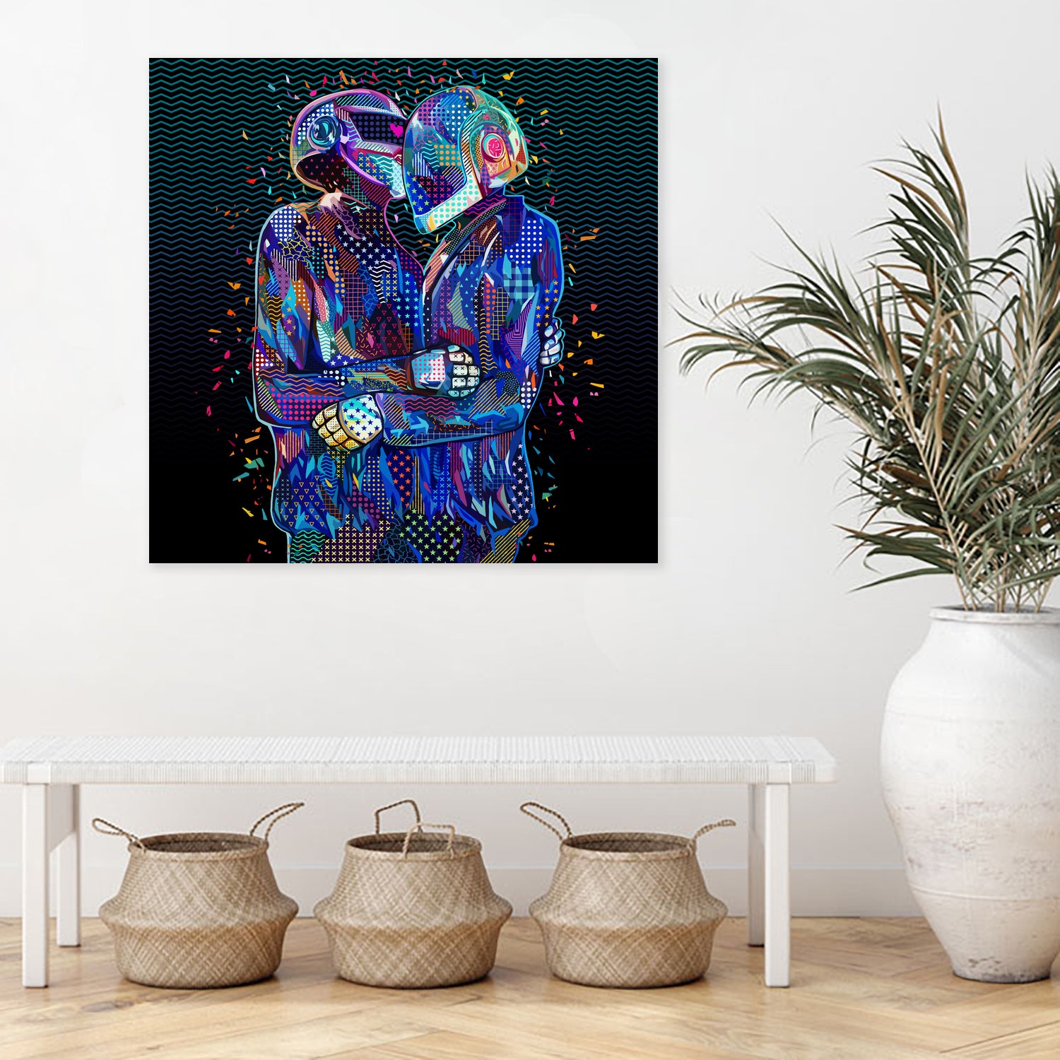Pop Daft Punk by Alessandro Pautasso on GIANT ART - black digital painting