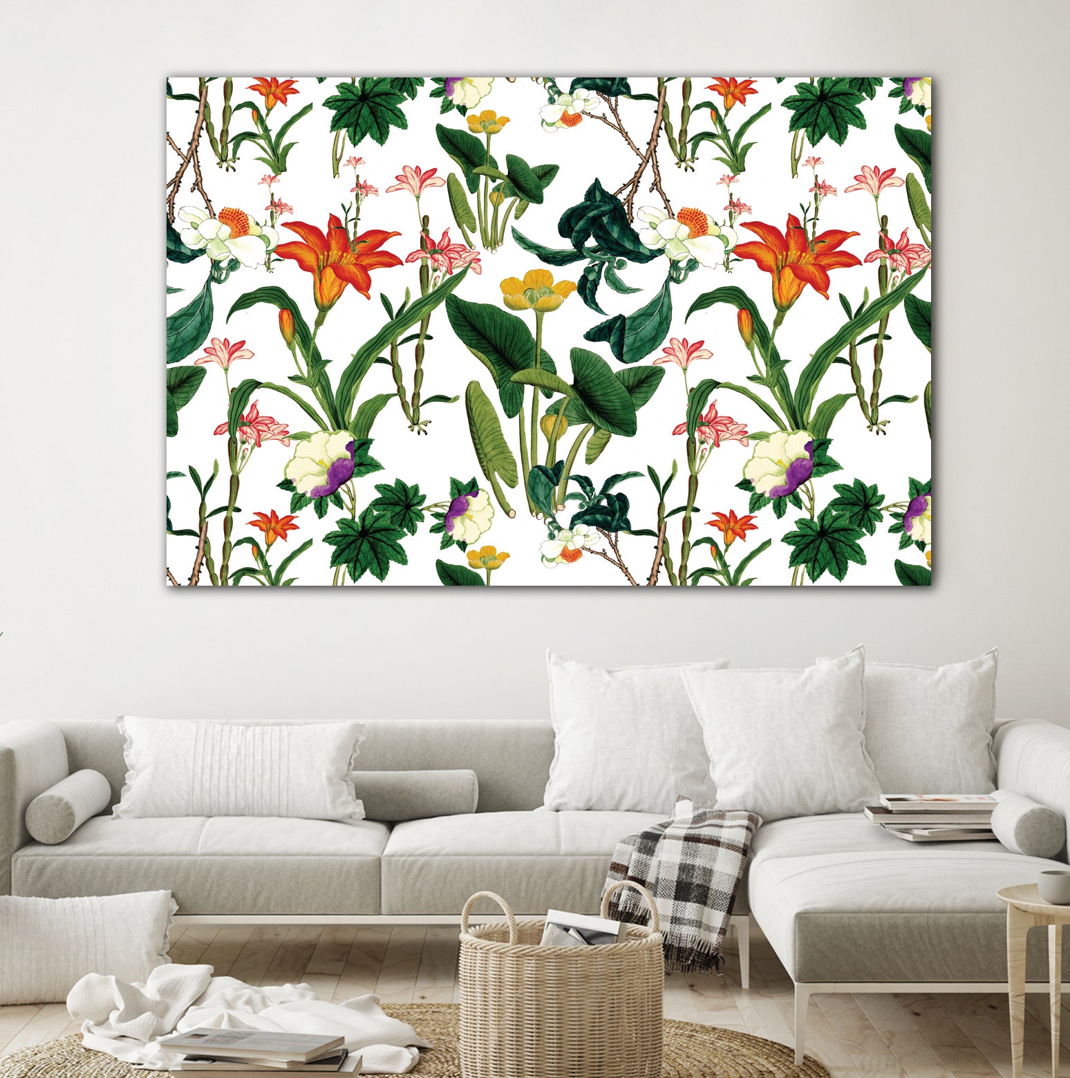 vintage floral white by susana costa on GIANT ART - yellow photo manipulation