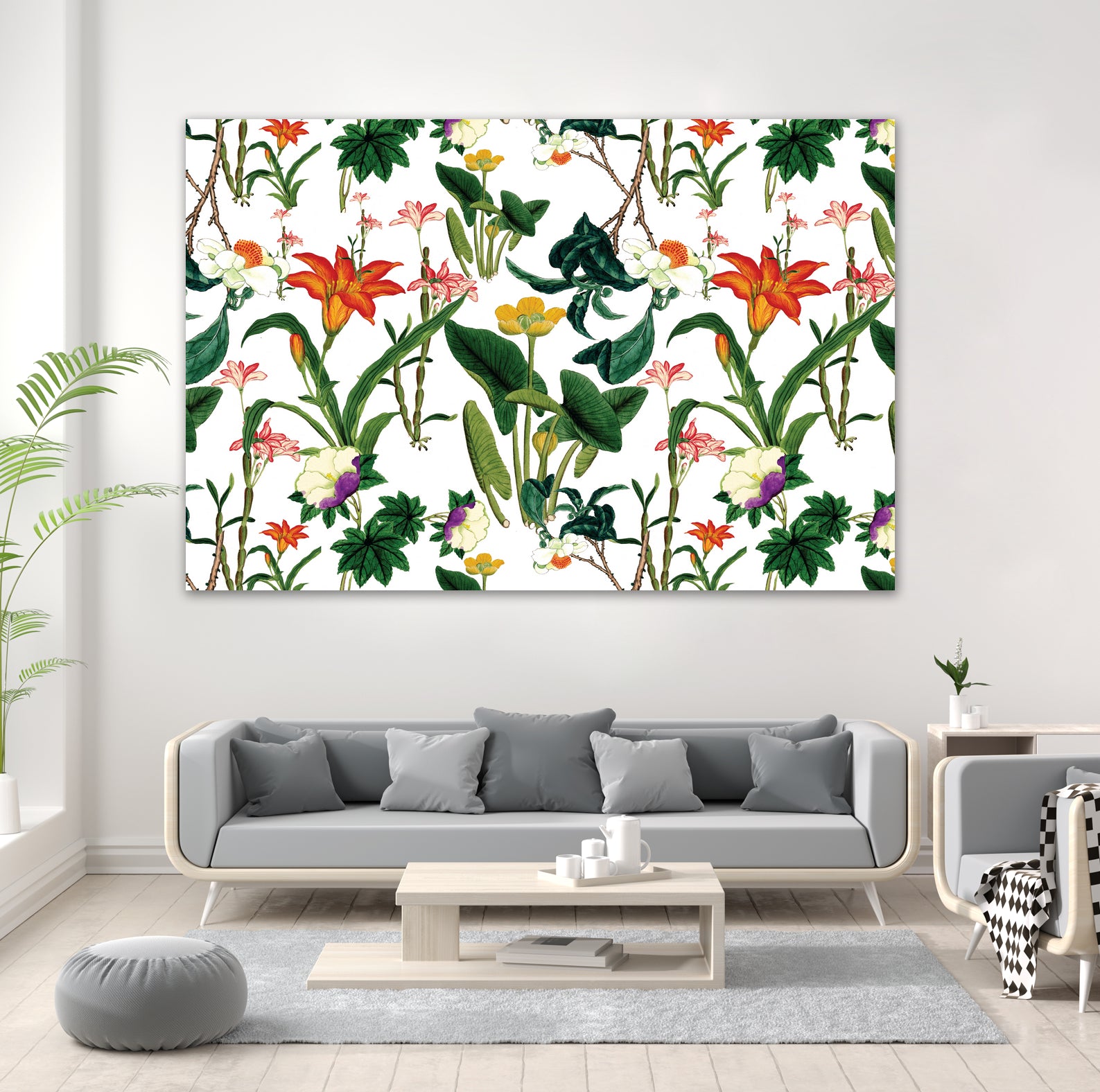 vintage floral white by susana costa on GIANT ART - yellow photo manipulation