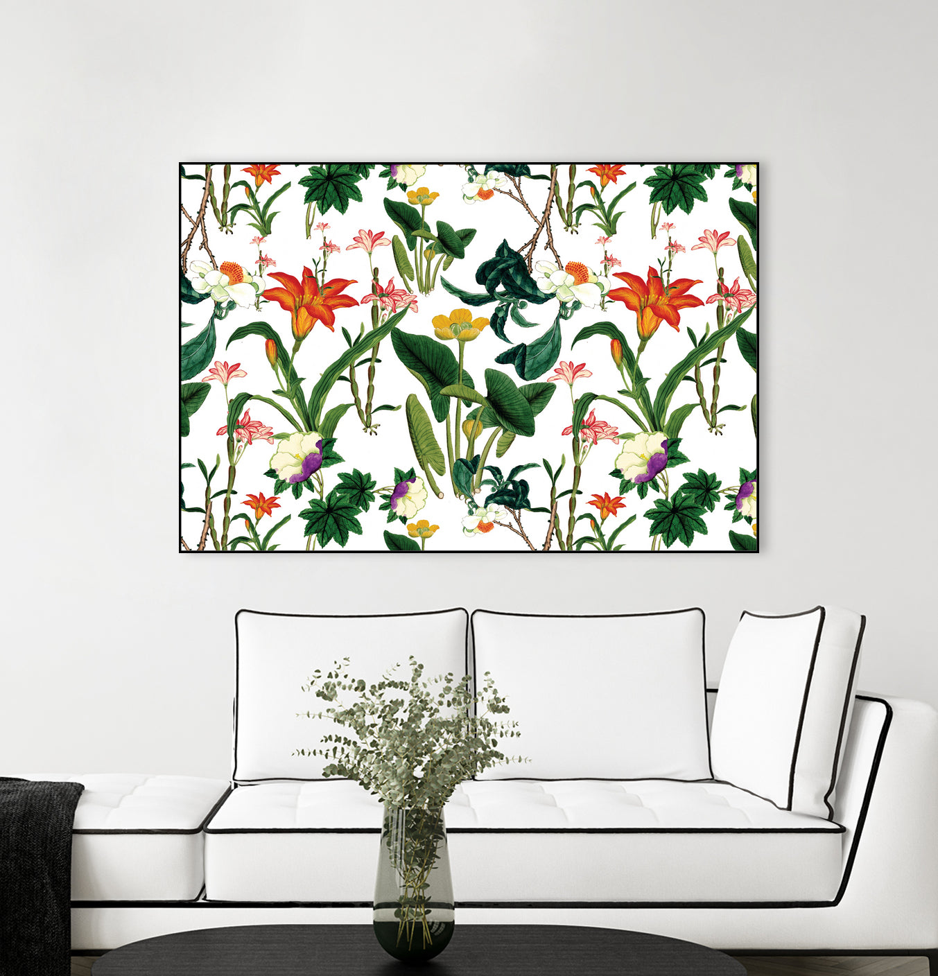 vintage floral white by susana costa on GIANT ART - yellow photo manipulation