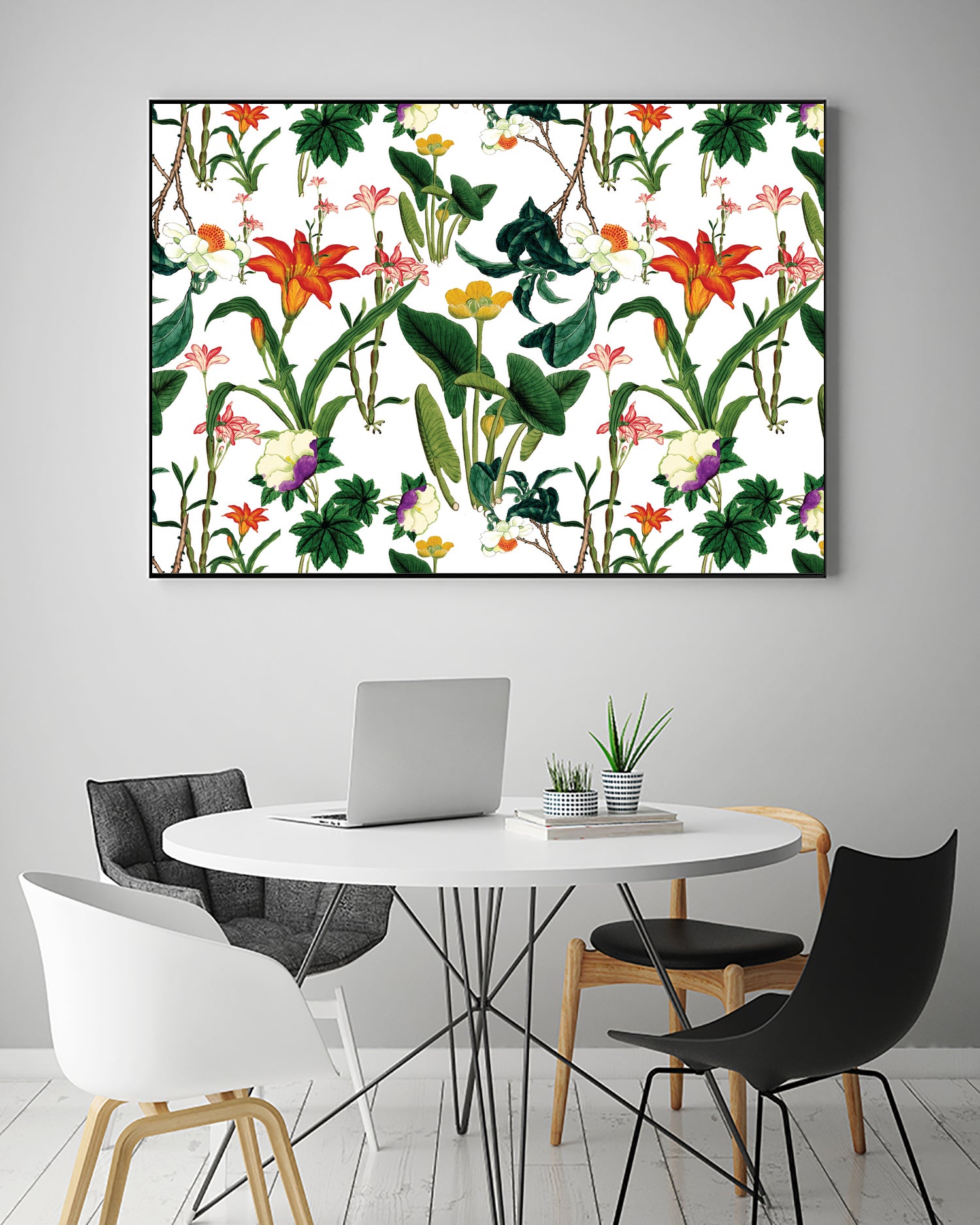 vintage floral white by susana costa on GIANT ART - yellow photo manipulation