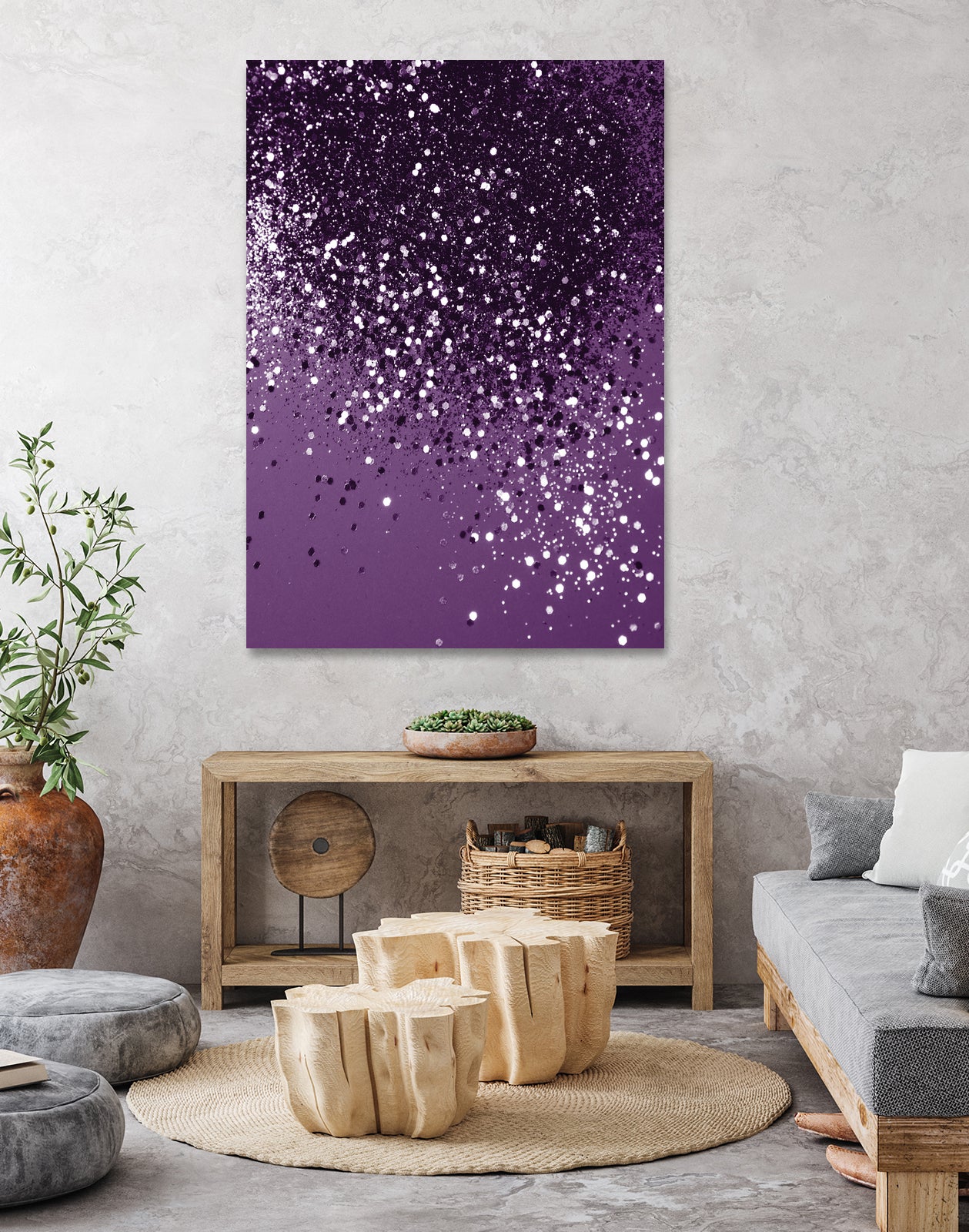 PURPLE Glitter Dream #1 #shiny #decor #art by Anita & Bella Jantz on GIANT ART - fuchsia photo manipulation
