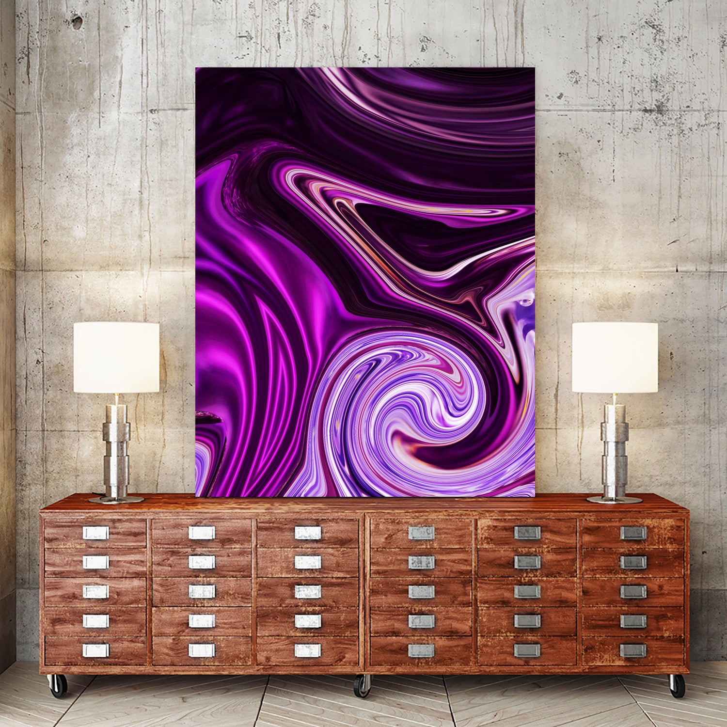 abstract waves by Haris Kavalla on GIANT ART - fuchsia photo illustration
