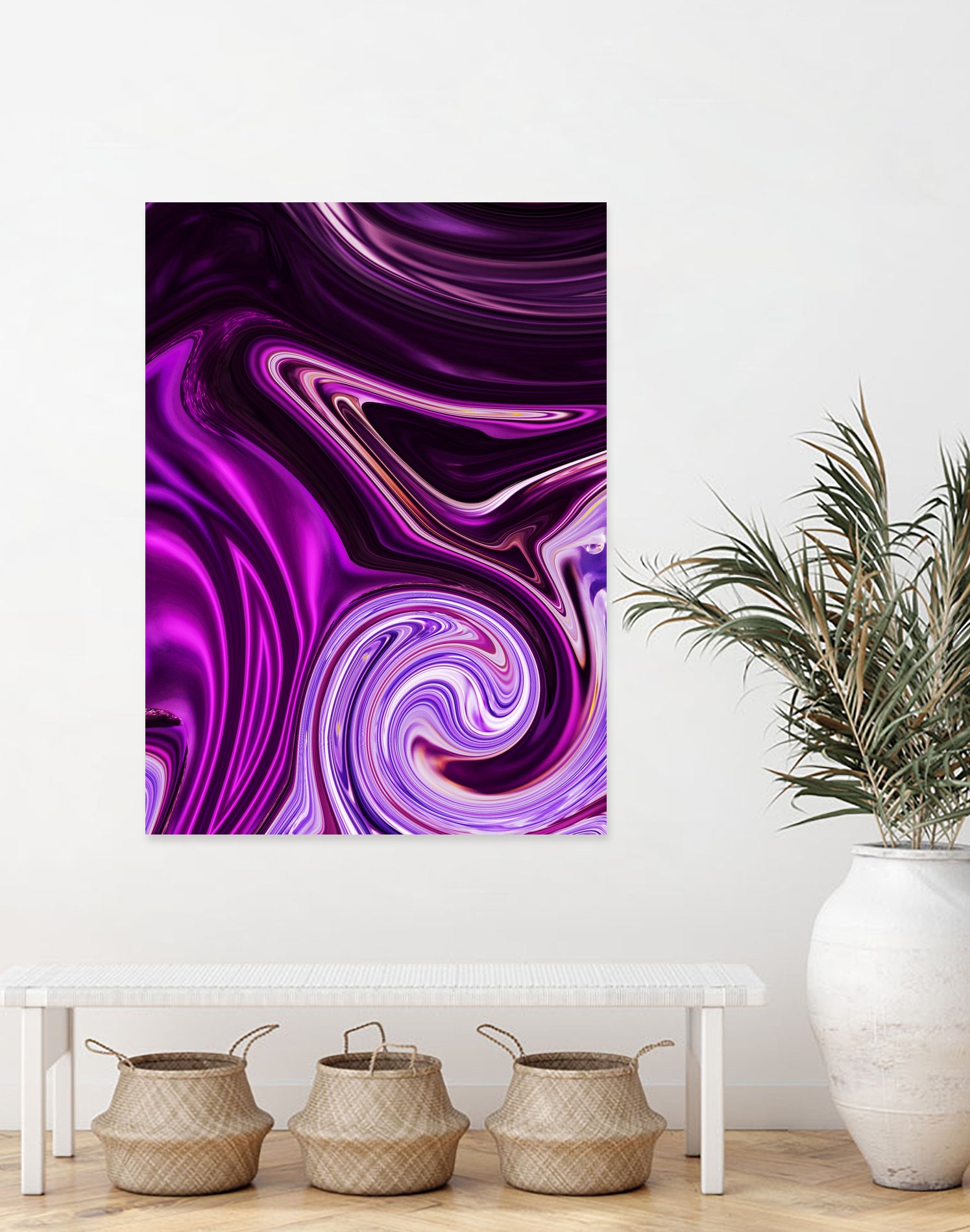 abstract waves by Haris Kavalla on GIANT ART - fuchsia photo illustration