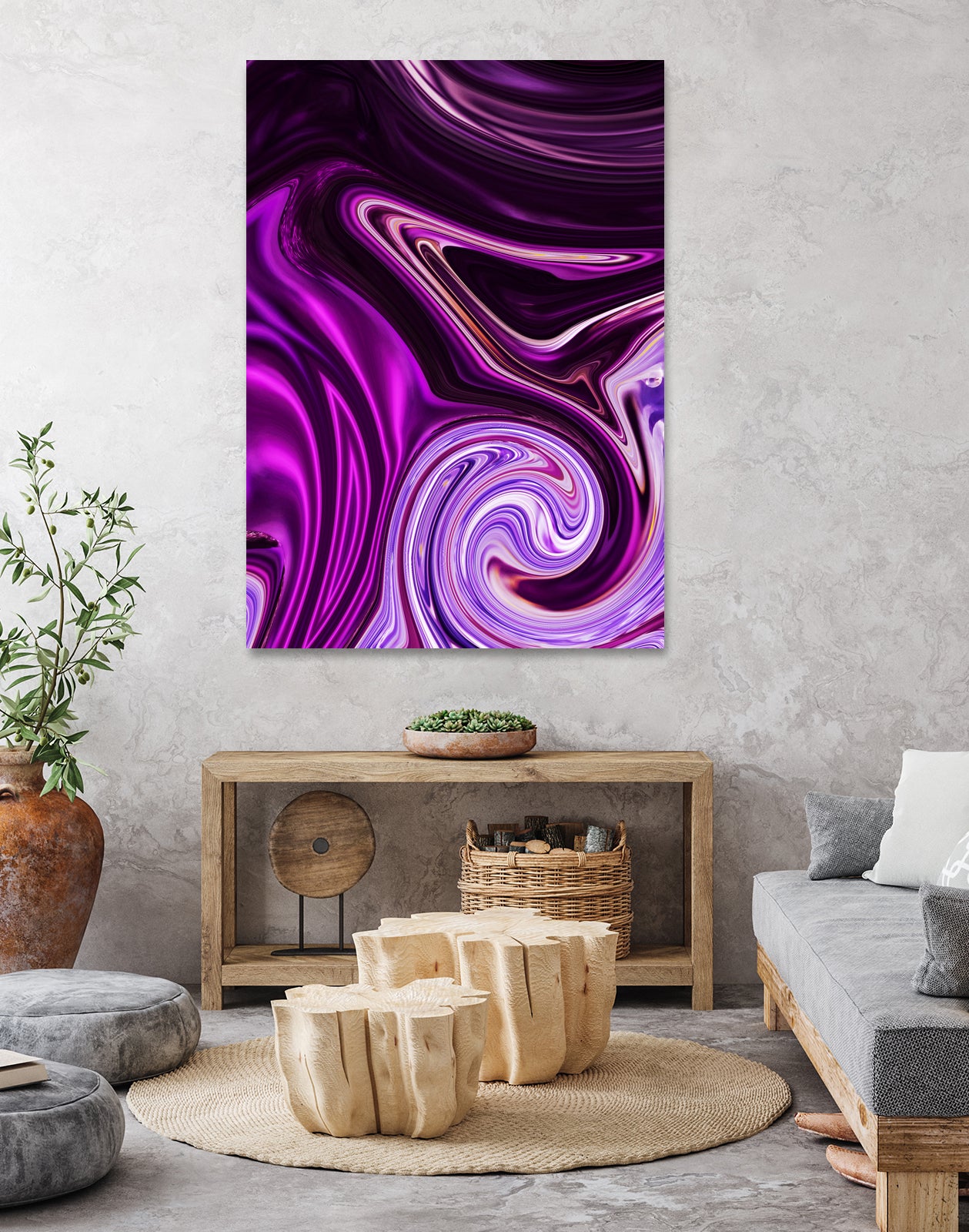 abstract waves by Haris Kavalla on GIANT ART - fuchsia photo illustration