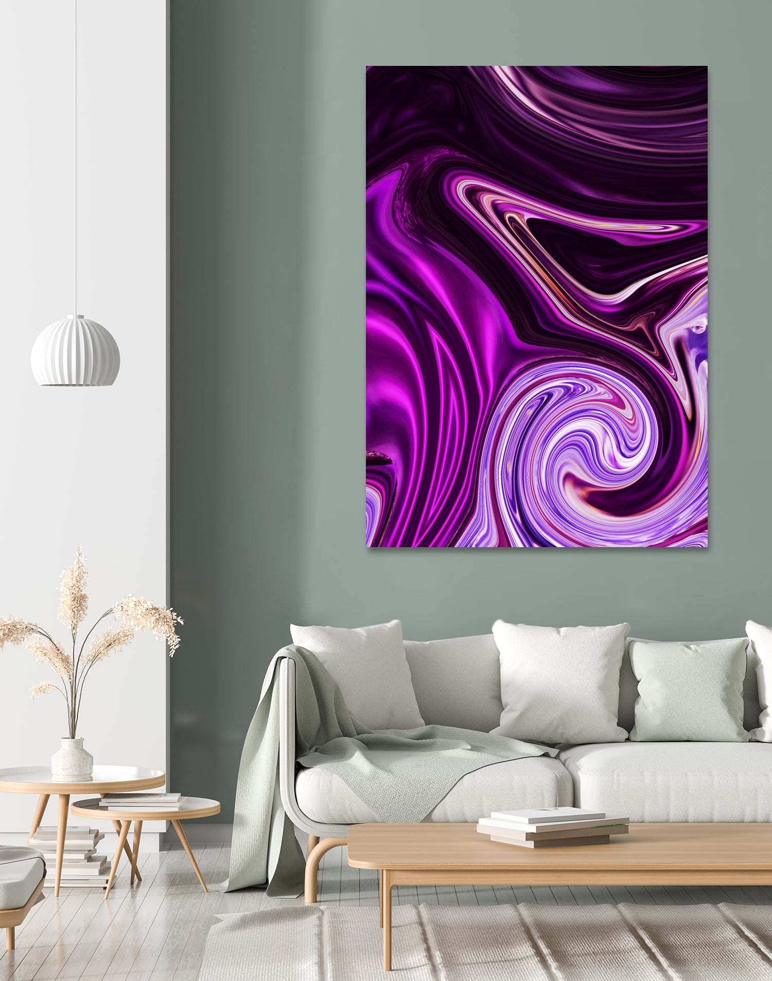 abstract waves by Haris Kavalla on GIANT ART - fuchsia photo illustration