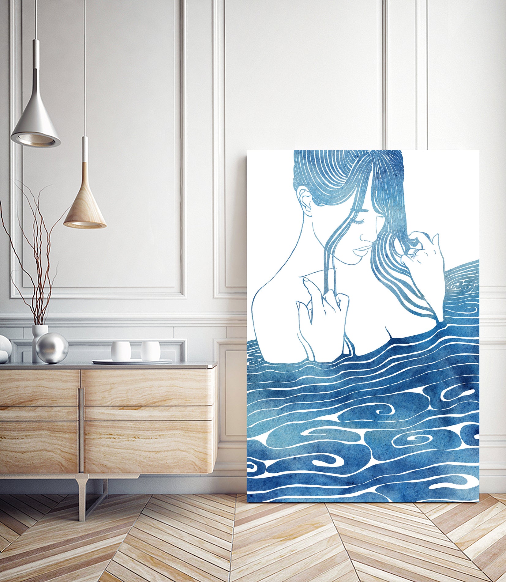 Themisto by Stevyn Llewellyn on GIANT ART - blue mixed media