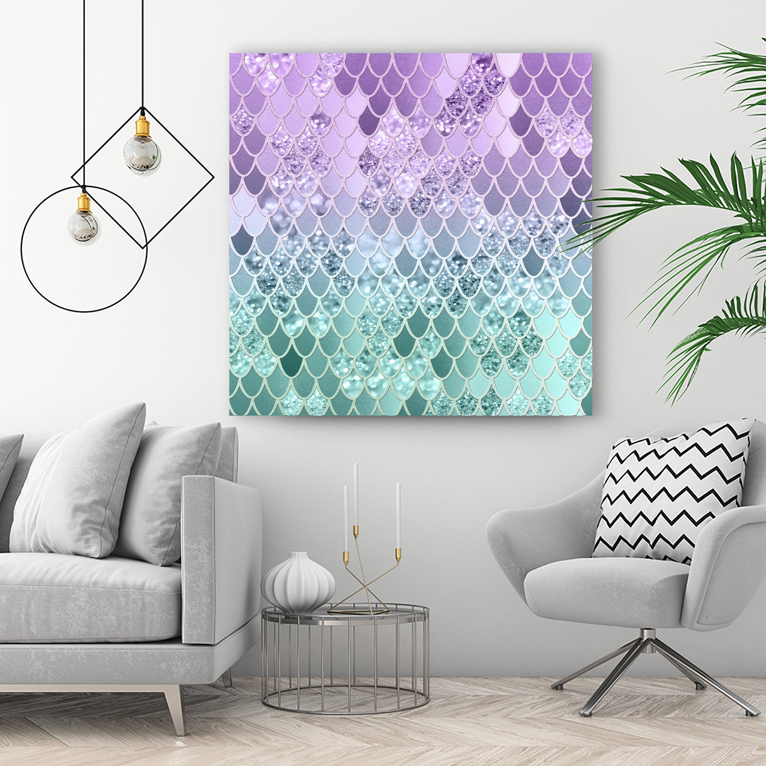 Mermaid Glitter Scales #1 #shiny #decor #art by Anita & Bella Jantz on GIANT ART - fuchsia photo illustration