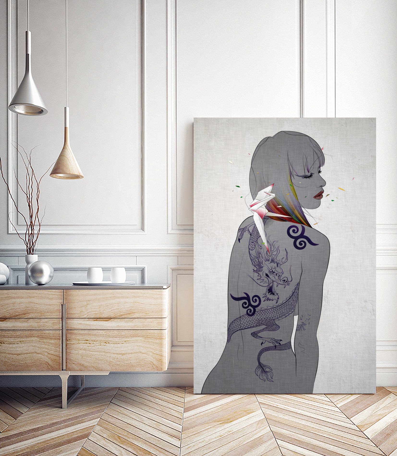 prayer of the dragon rider_inside by Yuichi Suzuki on GIANT ART - gray digital drawing