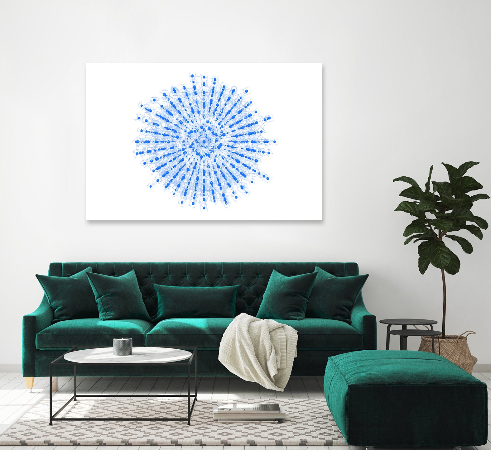 Superposition 2 by Marco Bagni on GIANT ART - blue digital drawing