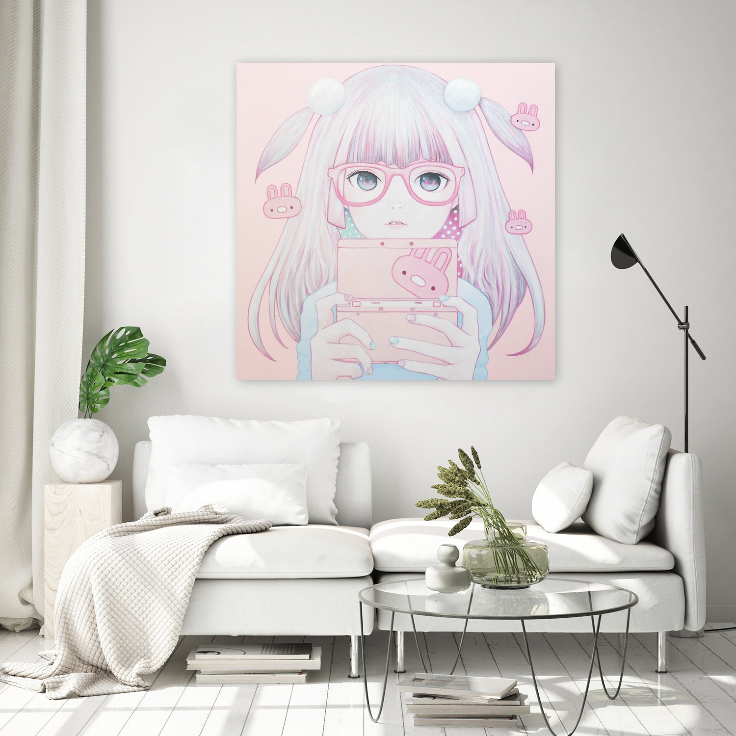 Gamer Girl 4 by Kaoru Hasegawa on GIANT ART - pink mixed media