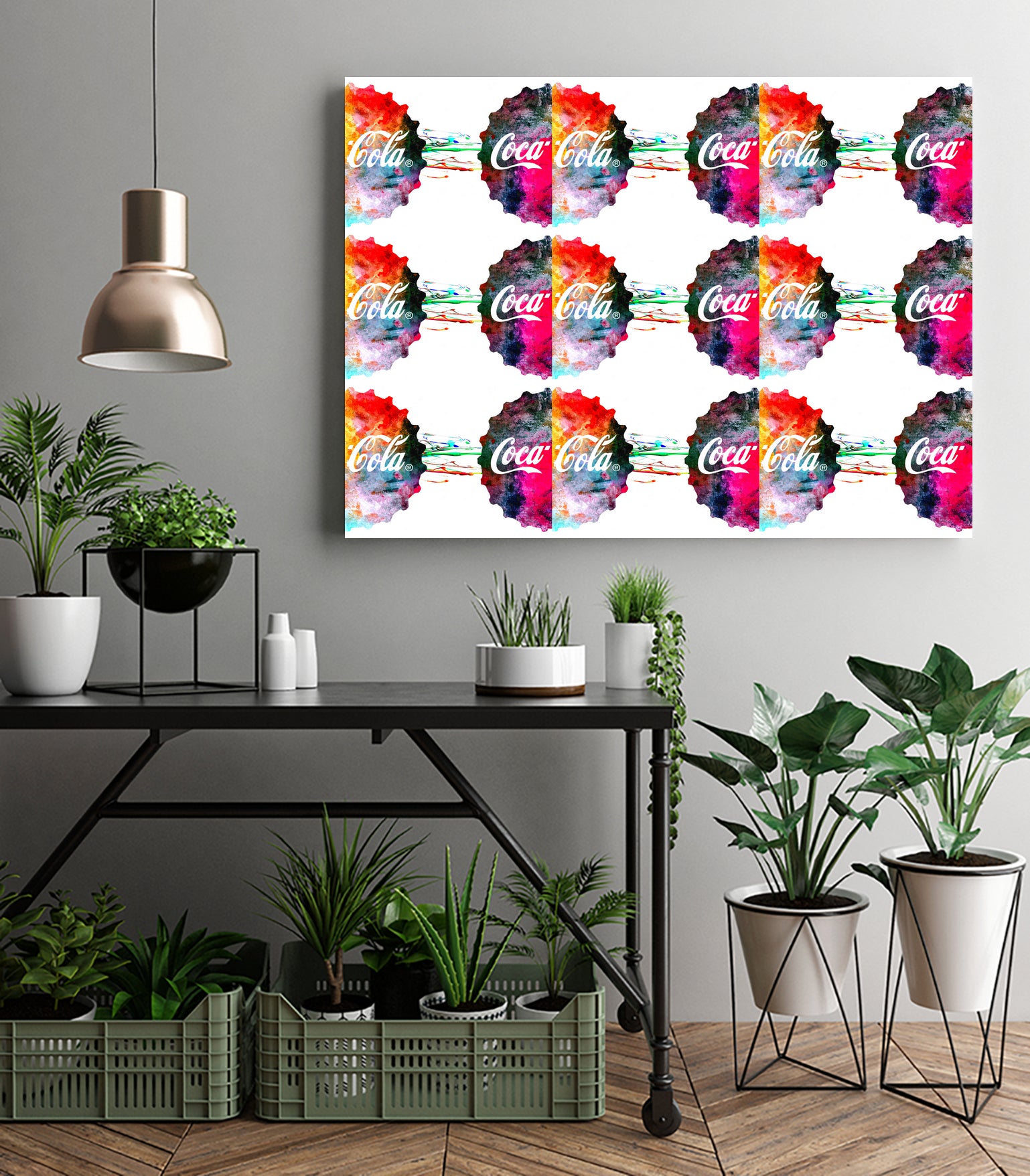 Coke Bottle Caps by Daniel Janda on GIANT ART - red mixed media