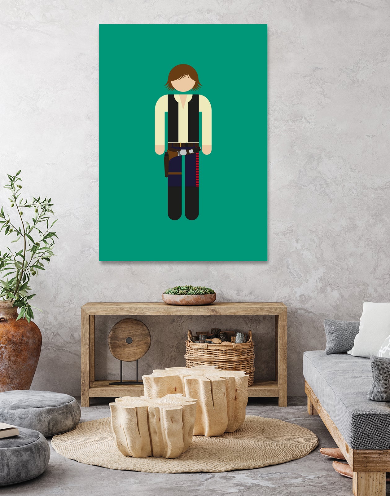 Han 01 by Viktor Hertz on GIANT ART - green vector illustration