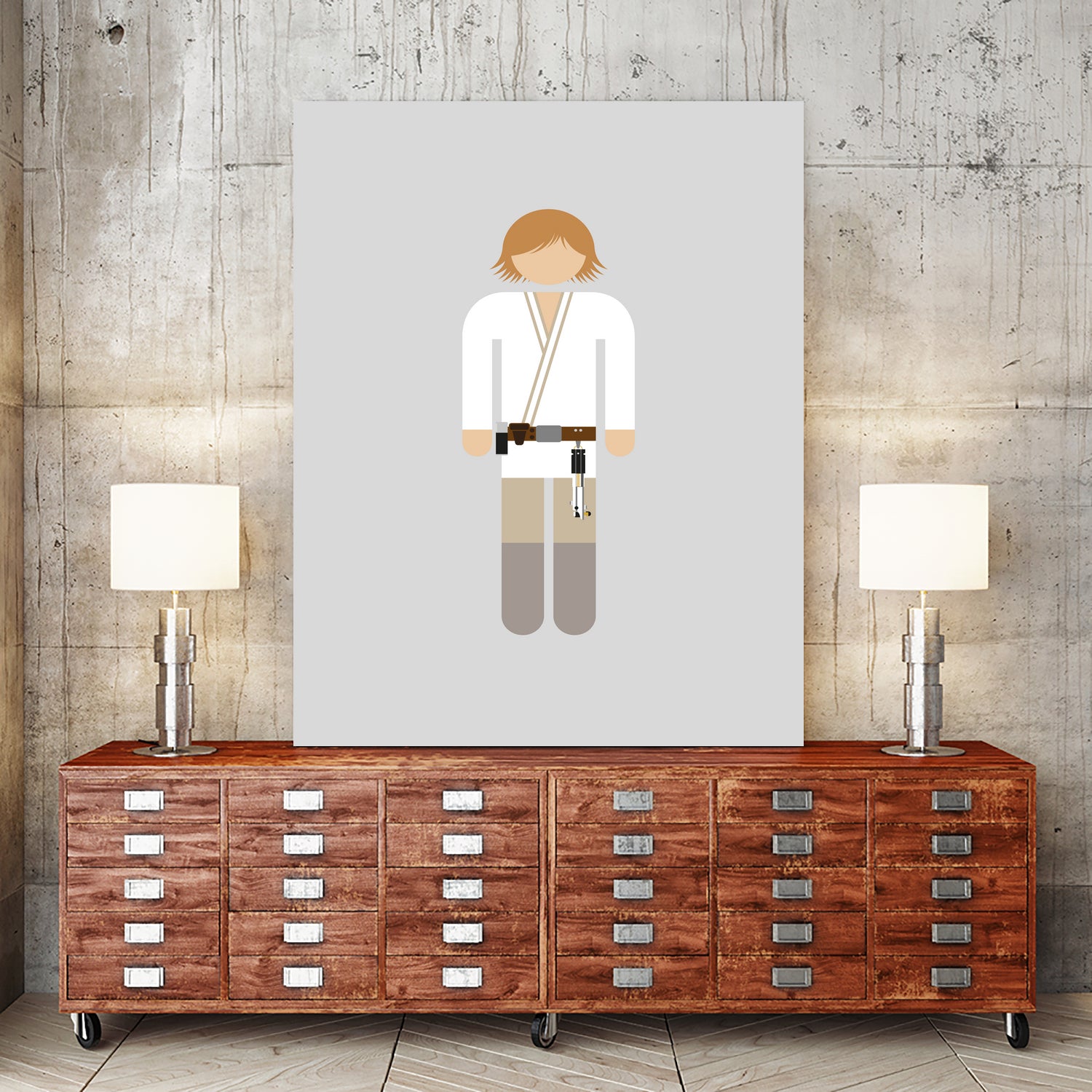 Luke 03 by Viktor Hertz on GIANT ART - gray vector illustration