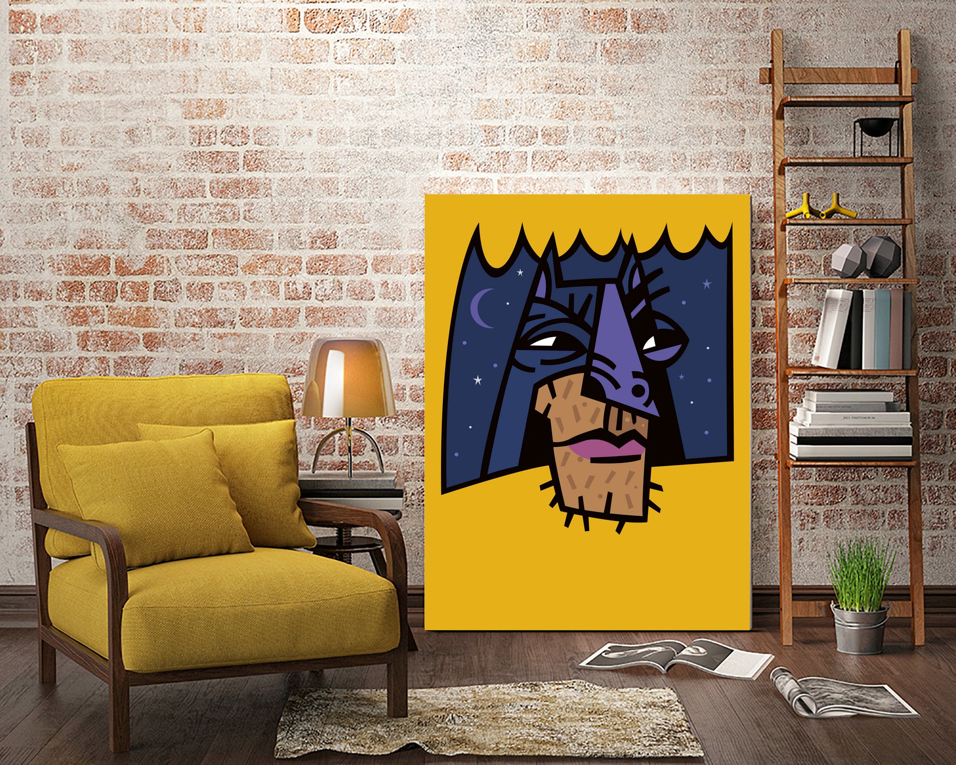 Antibat by Carlos Joaquin Ramirez Fernandez on GIANT ART - yellow digital drawing