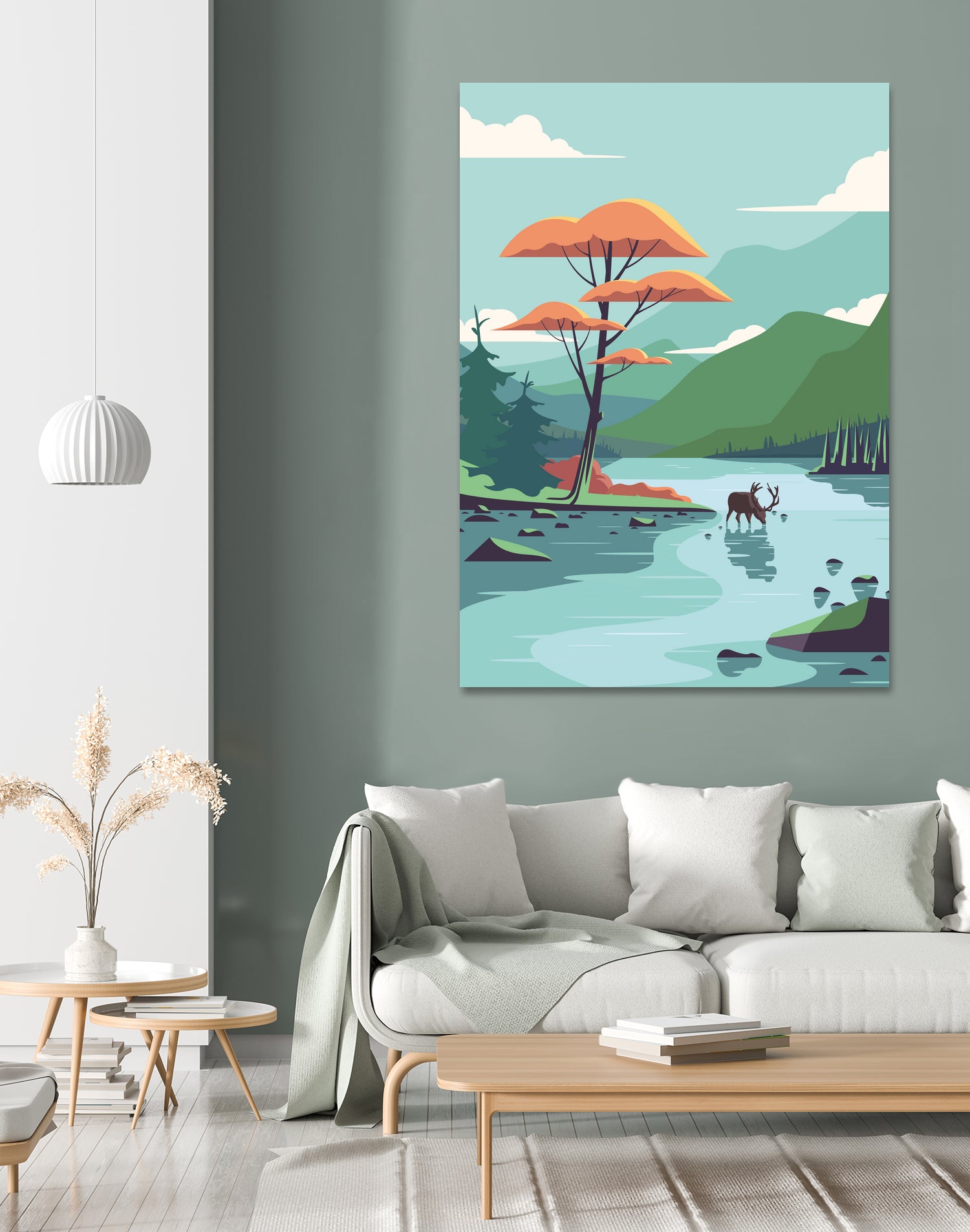 Fall is here by Roland Bánrévi on GIANT ART - blue vector illustration