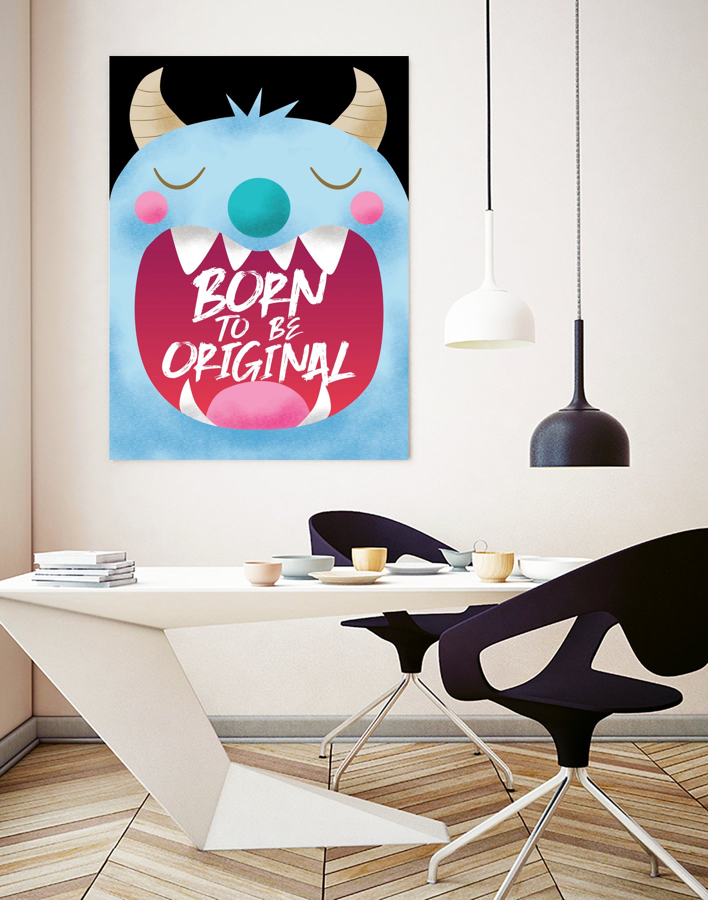 Born To Be Original | Blue Monster by Chiho Watanabe on GIANT ART - blue digital drawing