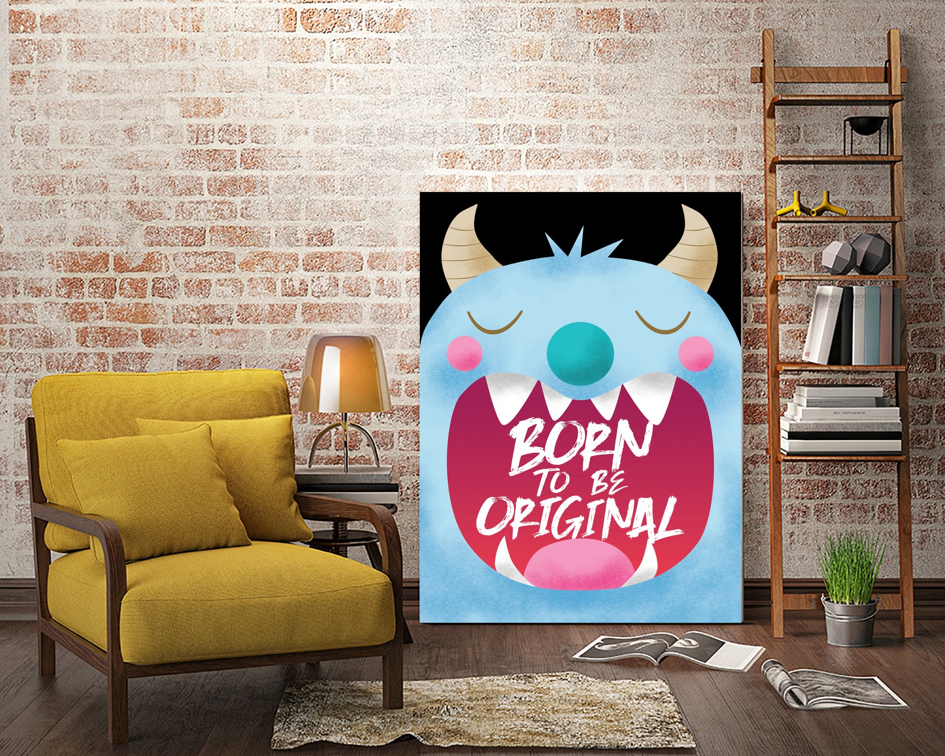 Born To Be Original | Blue Monster by Chiho Watanabe on GIANT ART - blue digital drawing