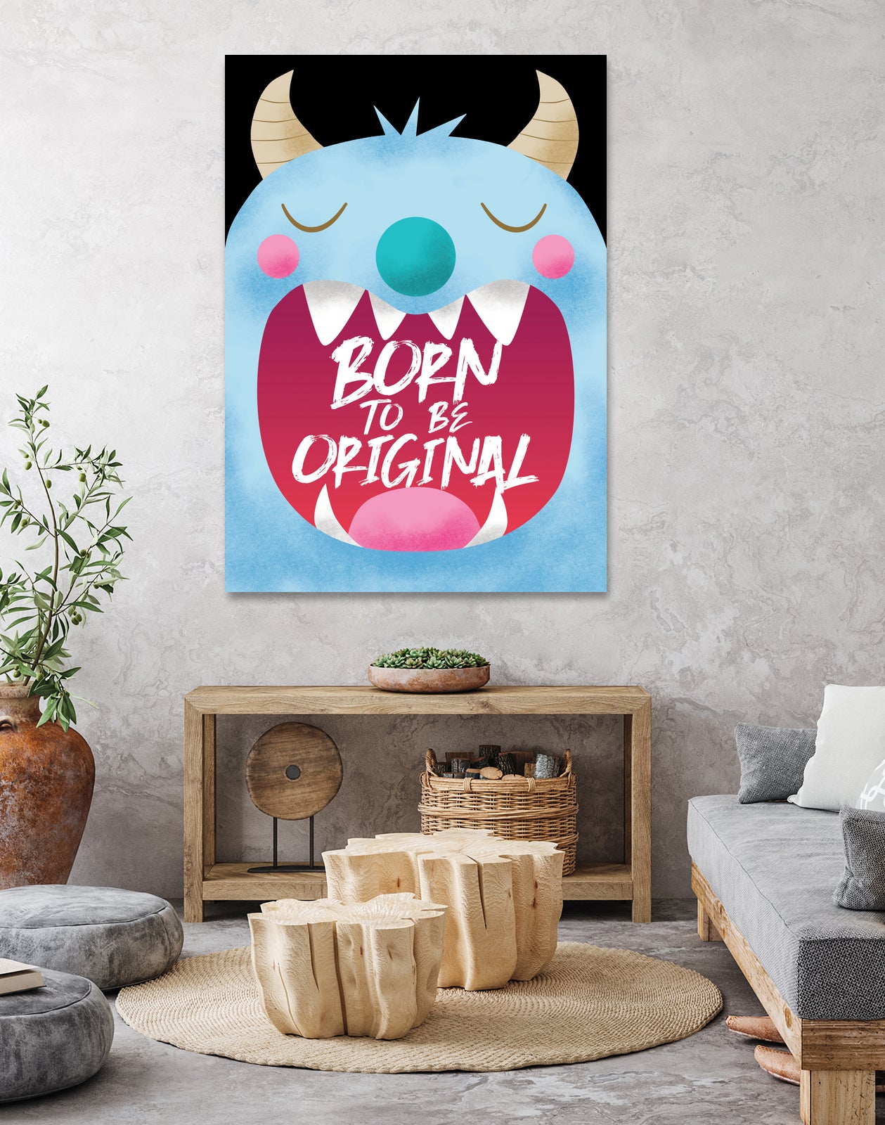 Born To Be Original | Blue Monster by Chiho Watanabe on GIANT ART - blue digital drawing