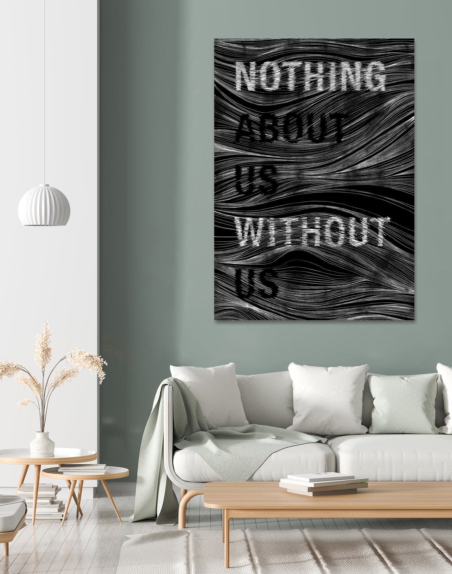 Nothing About Us Without Us by Martina Scott on GIANT ART - black typography