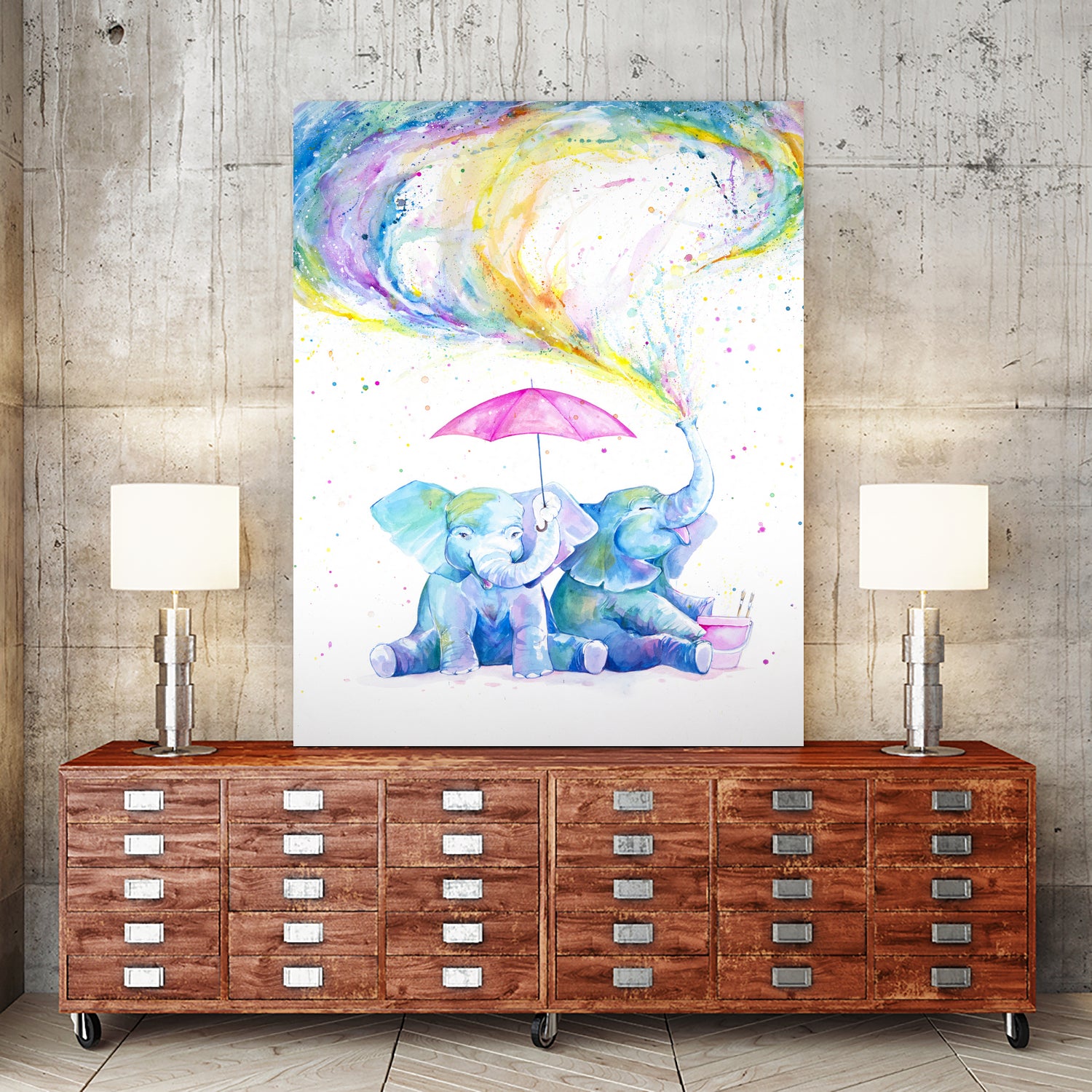 Mischief by Marc Allante on GIANT ART - blue photo illustration