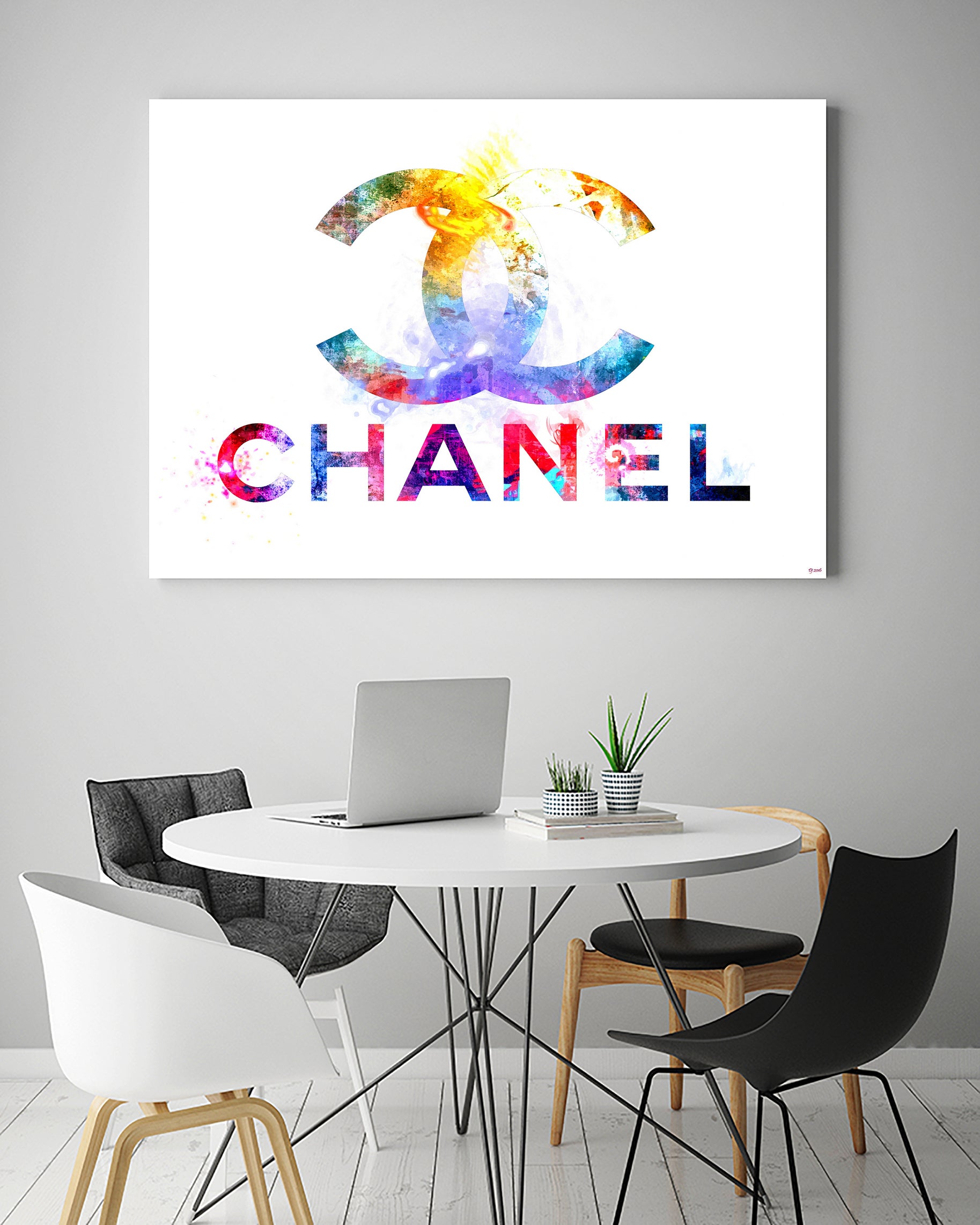 Chanel by Daniel Janda on GIANT ART - pink mixed media