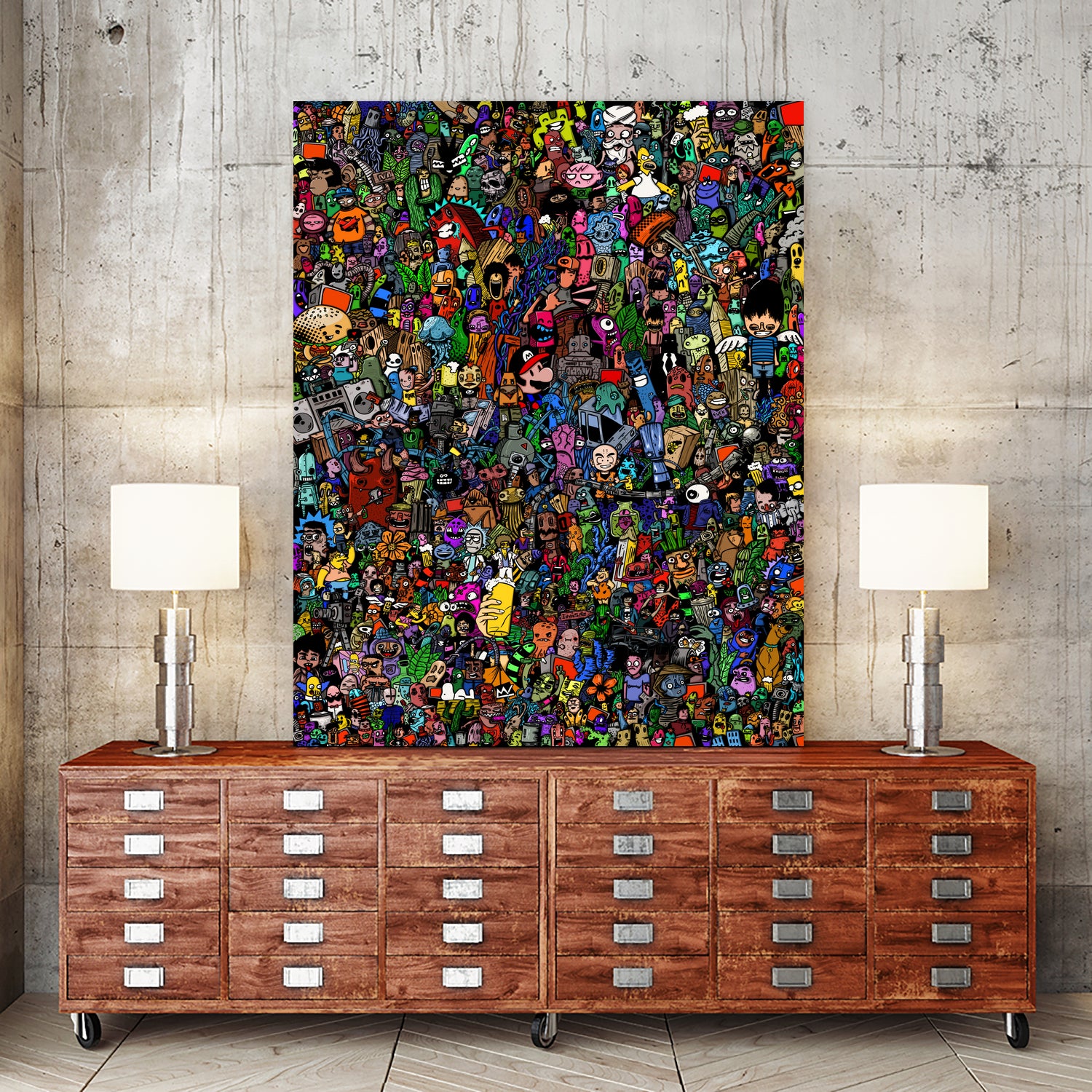 Doodle color by Manuel Vila on GIANT ART - red vector illustration