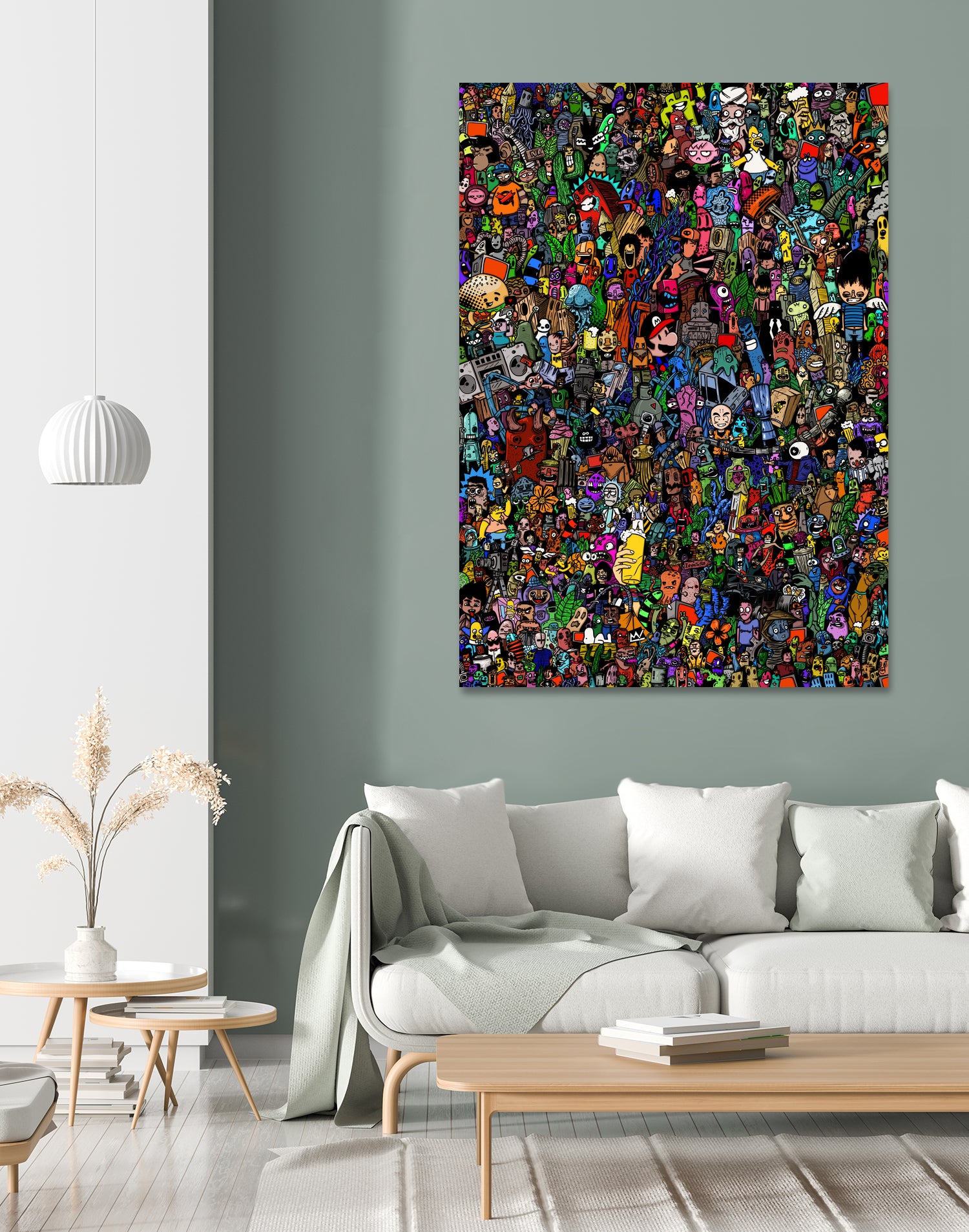 Doodle color by Manuel Vila on GIANT ART - red vector illustration