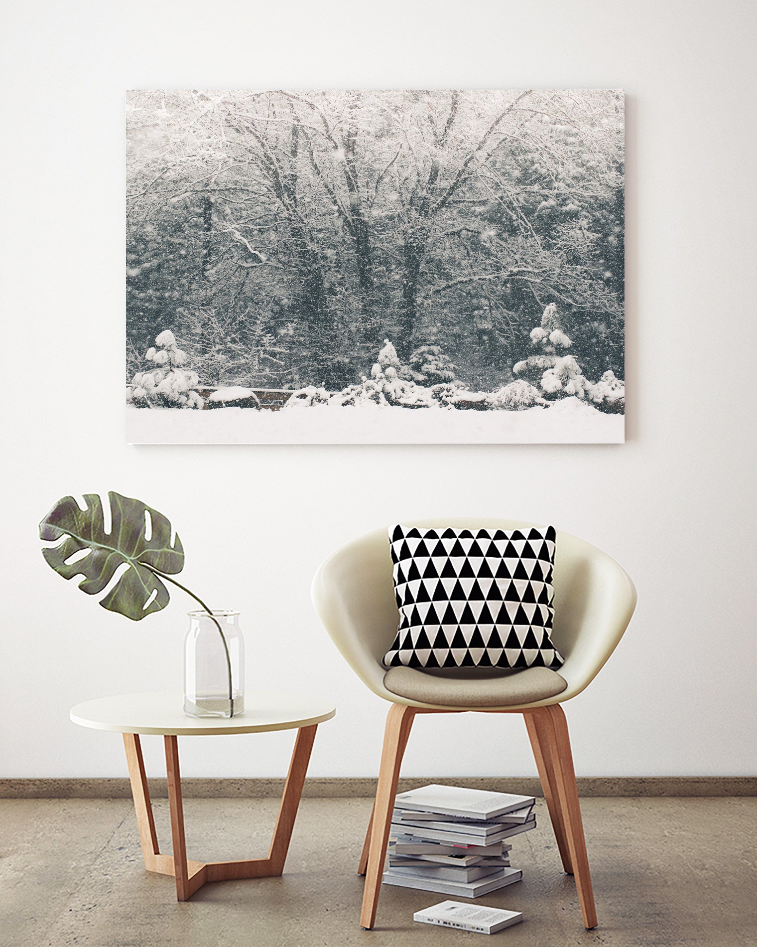 Snowfall in the Forest by Arlene Carley on GIANT ART - green photo manipulation