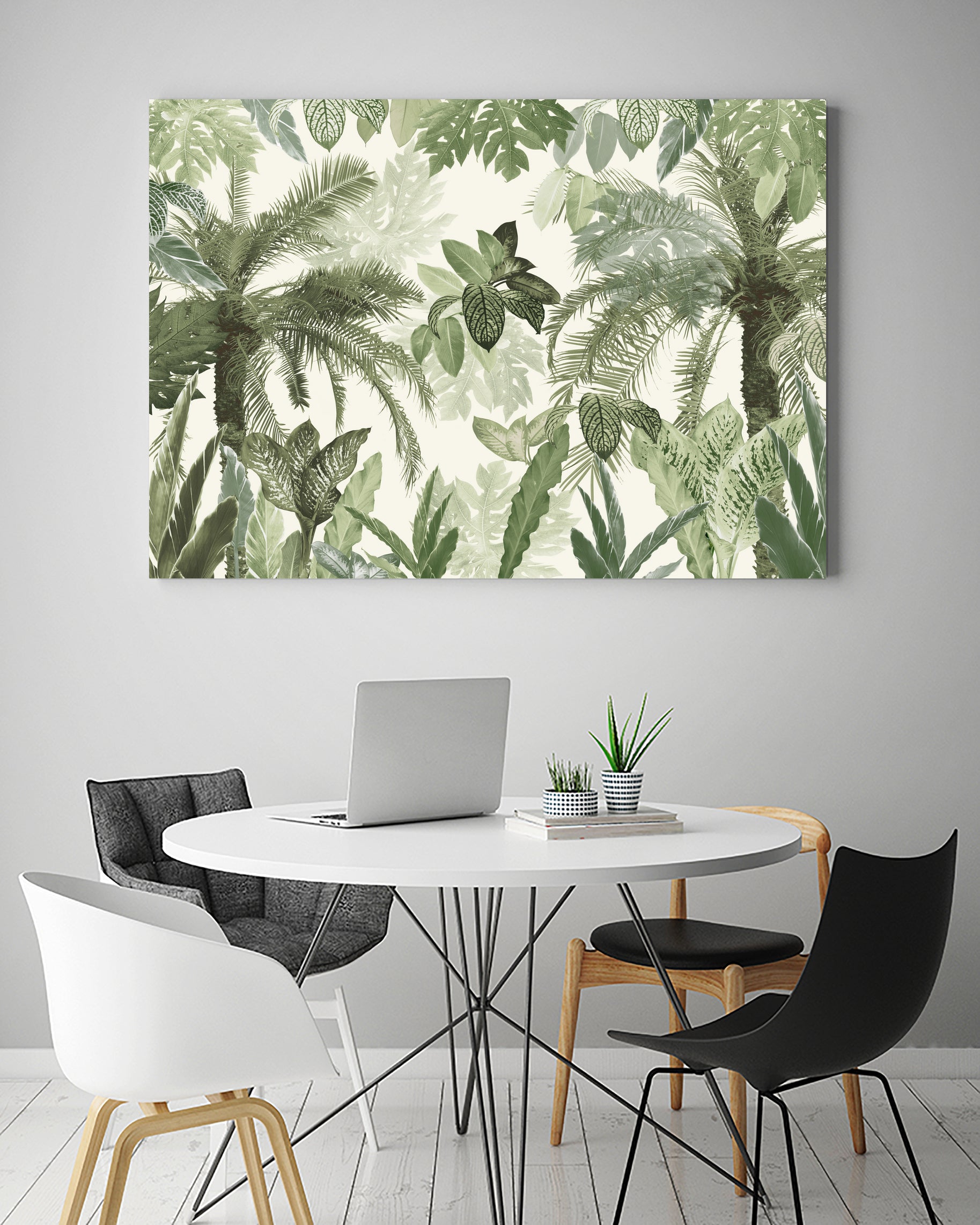 Modern Vintage Tropical Jungle Leaves 1 by Anitas Bellas Art on GIANT ART - coastal
