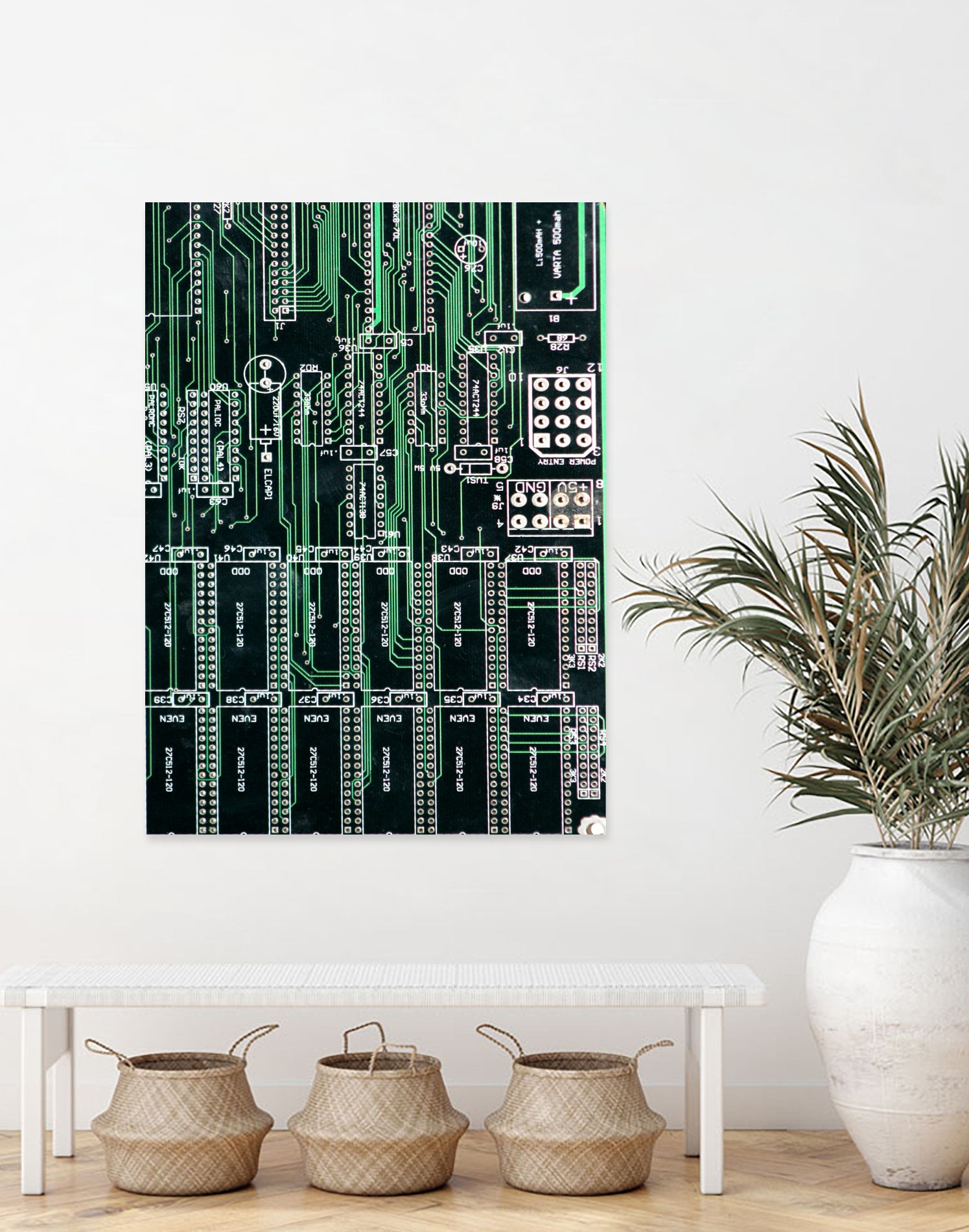 Printed circuit board circuits by Wiguna Asmorohadi on GIANT ART - green vector illustration