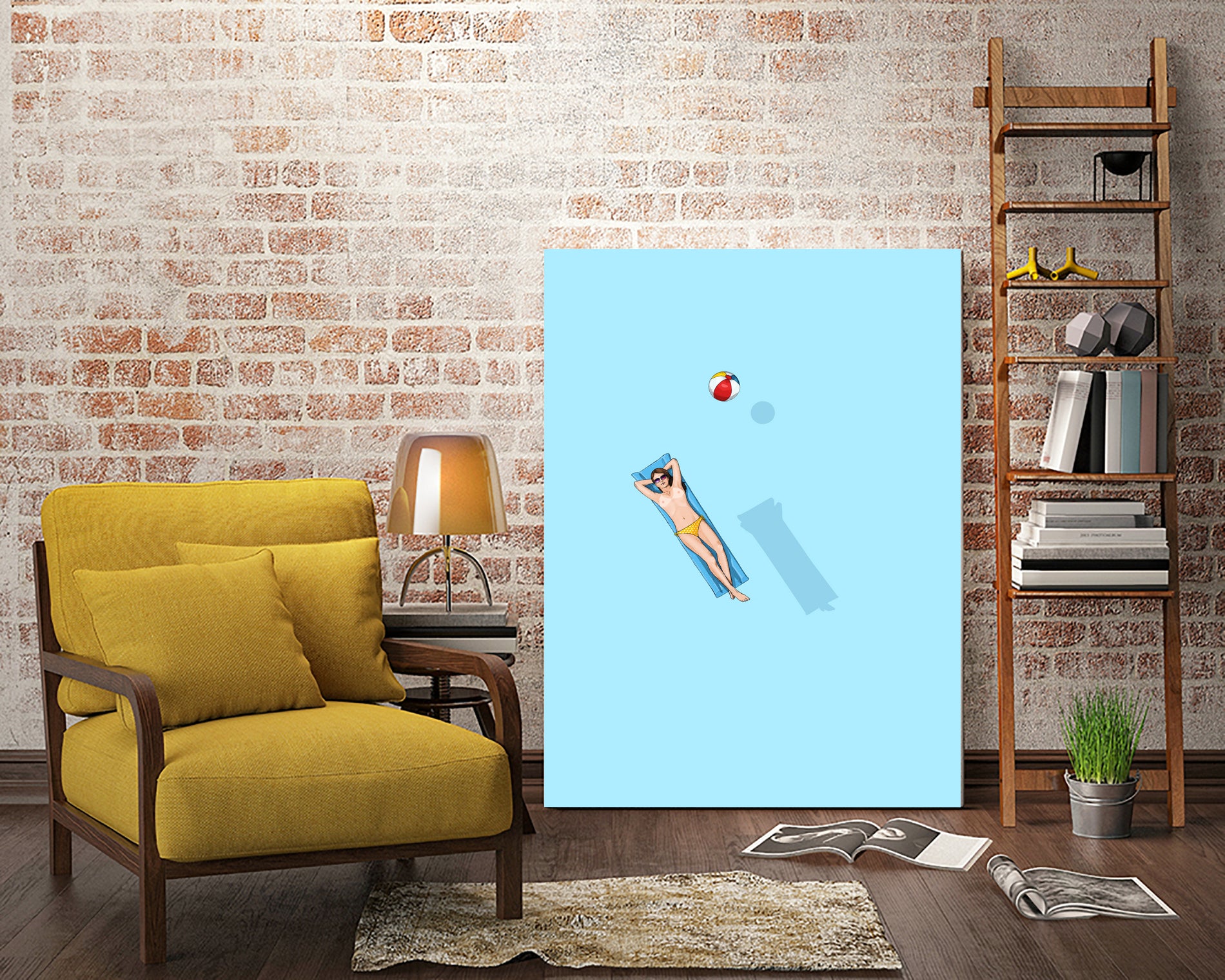 Float - Under the sun by Jason Ratliff on GIANT ART - blue digital painting