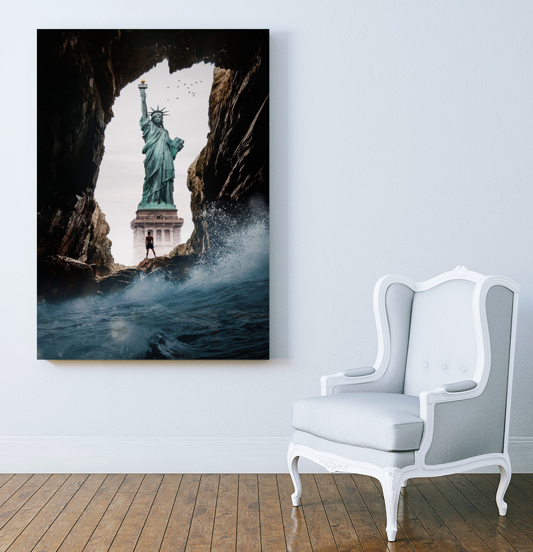 Wave on freedom by GEN Z by Rigaud Mickaël on GIANT ART - brown photo illustration