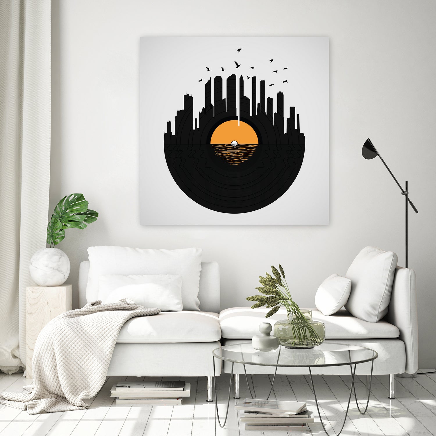 Vinyl City by Yuri Chagas Lobo on GIANT ART - black vector illustration